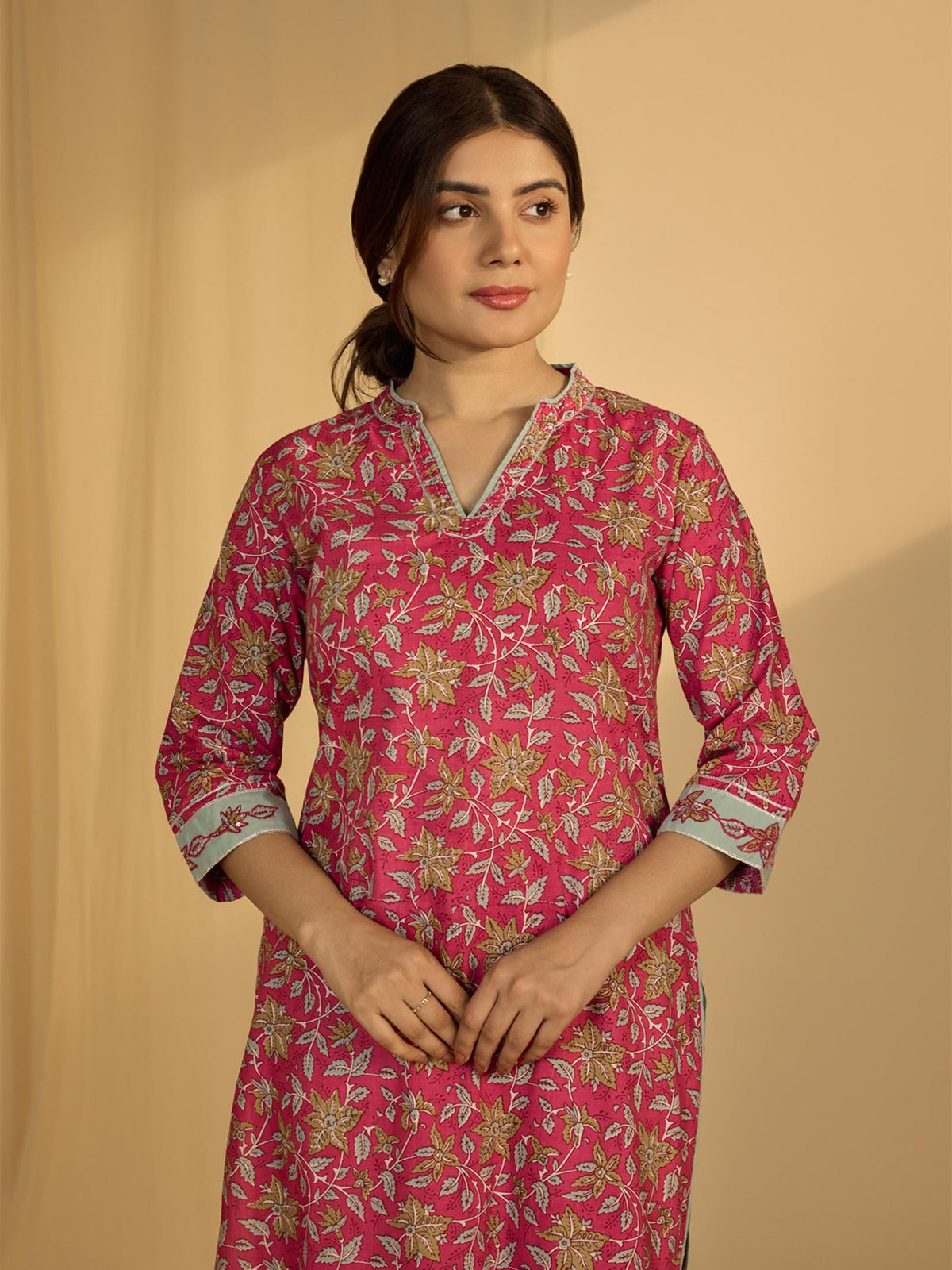 Mint Leaves Cotton Kurta