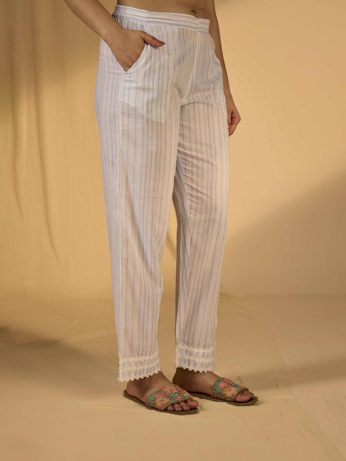 Elephant Creeper Cotton Straight Pant