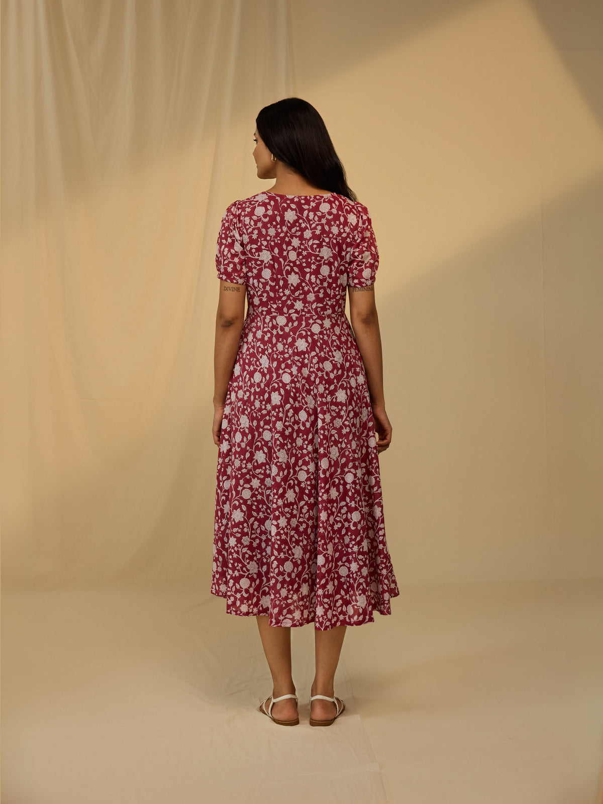 Red Wine Cotton Dress