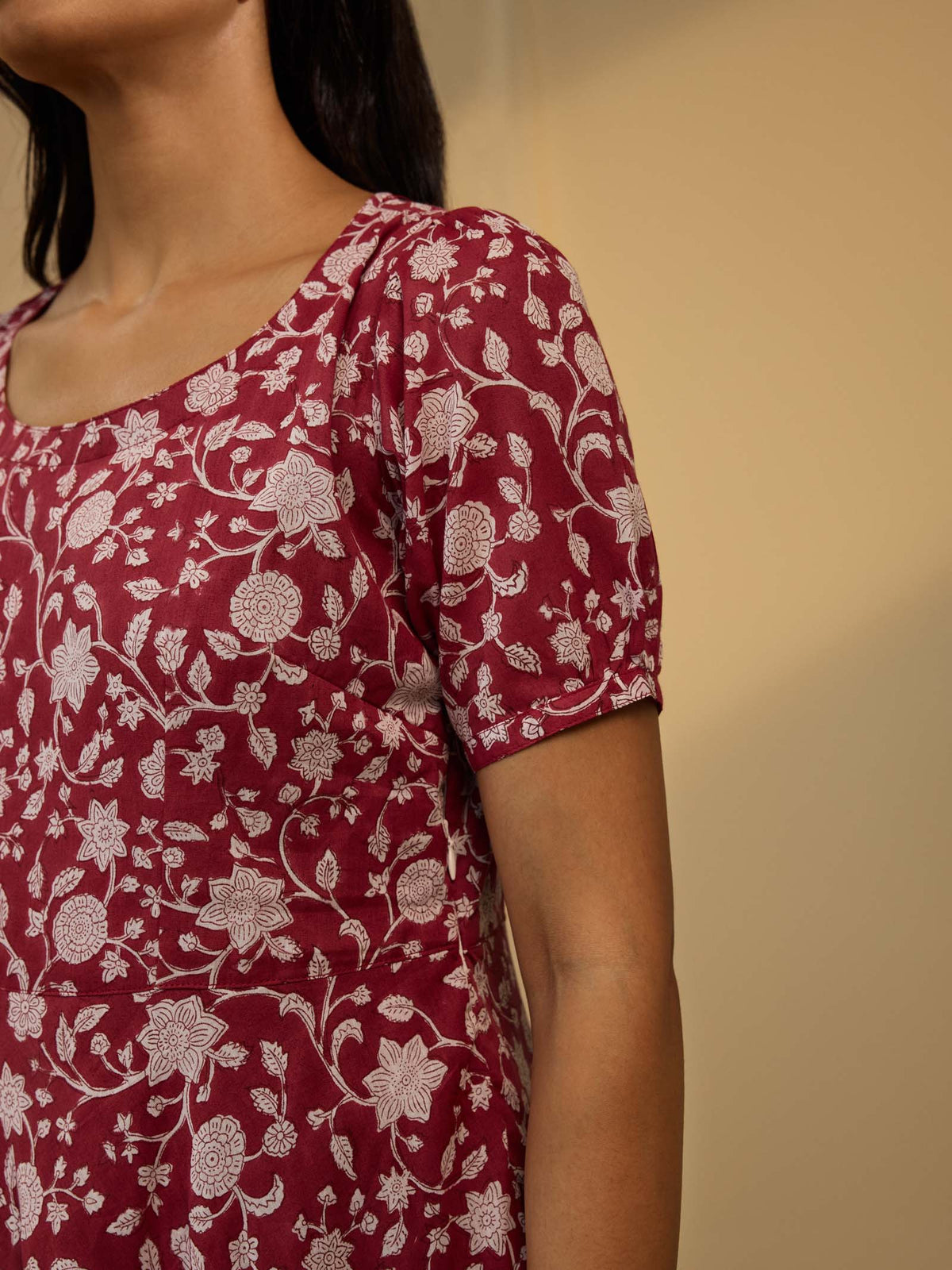 Red Wine Cotton Dress