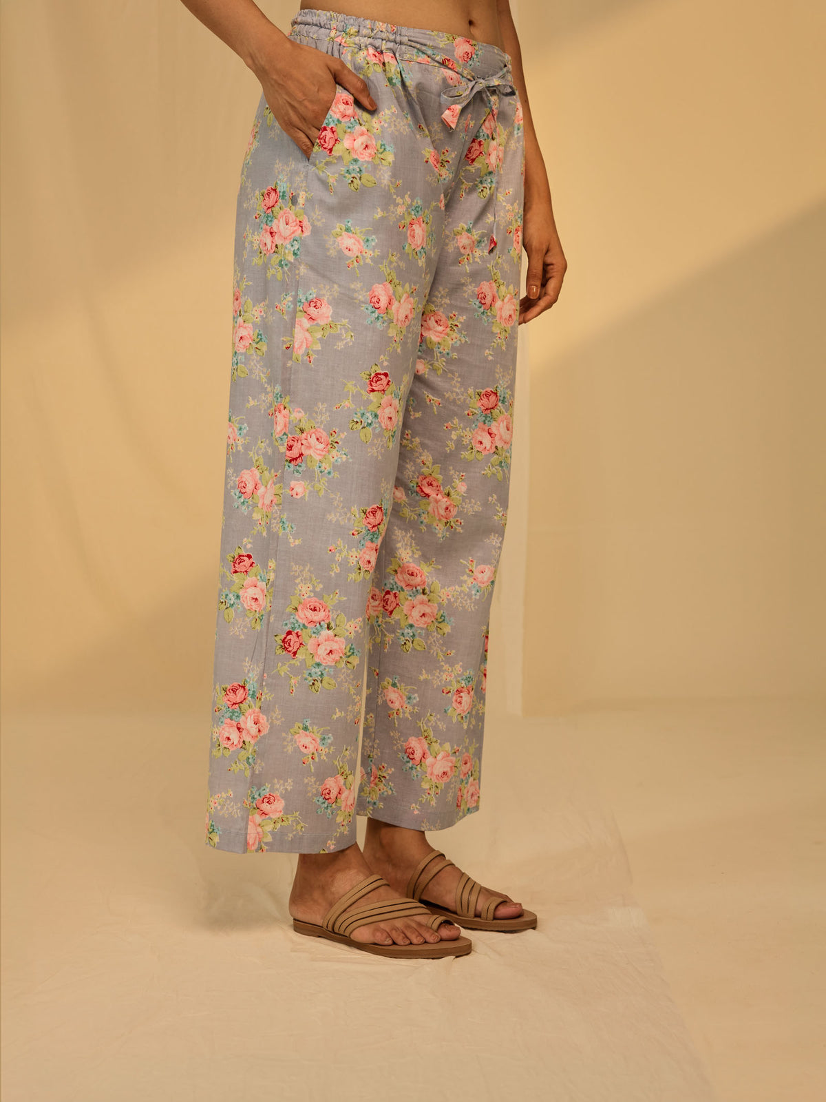 Grey Gummies Cotton Night Suit