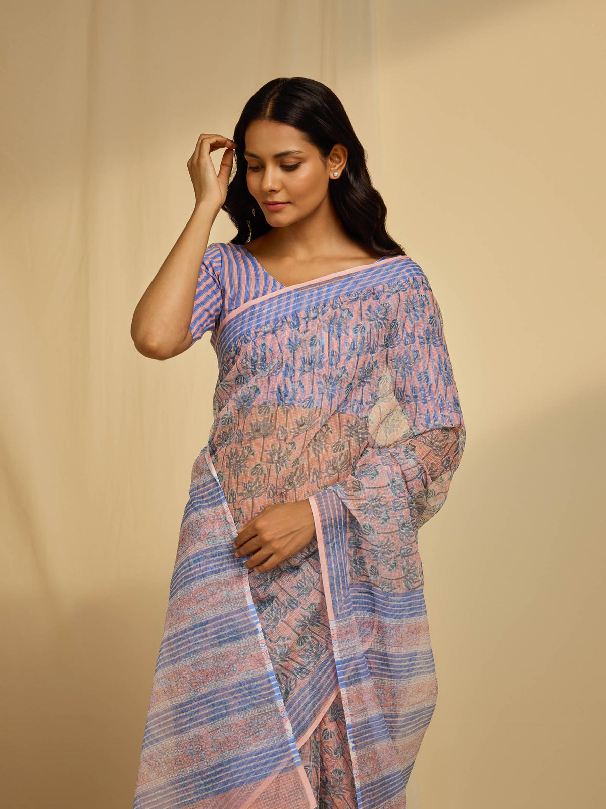 Peach Fuzz Kota Saree