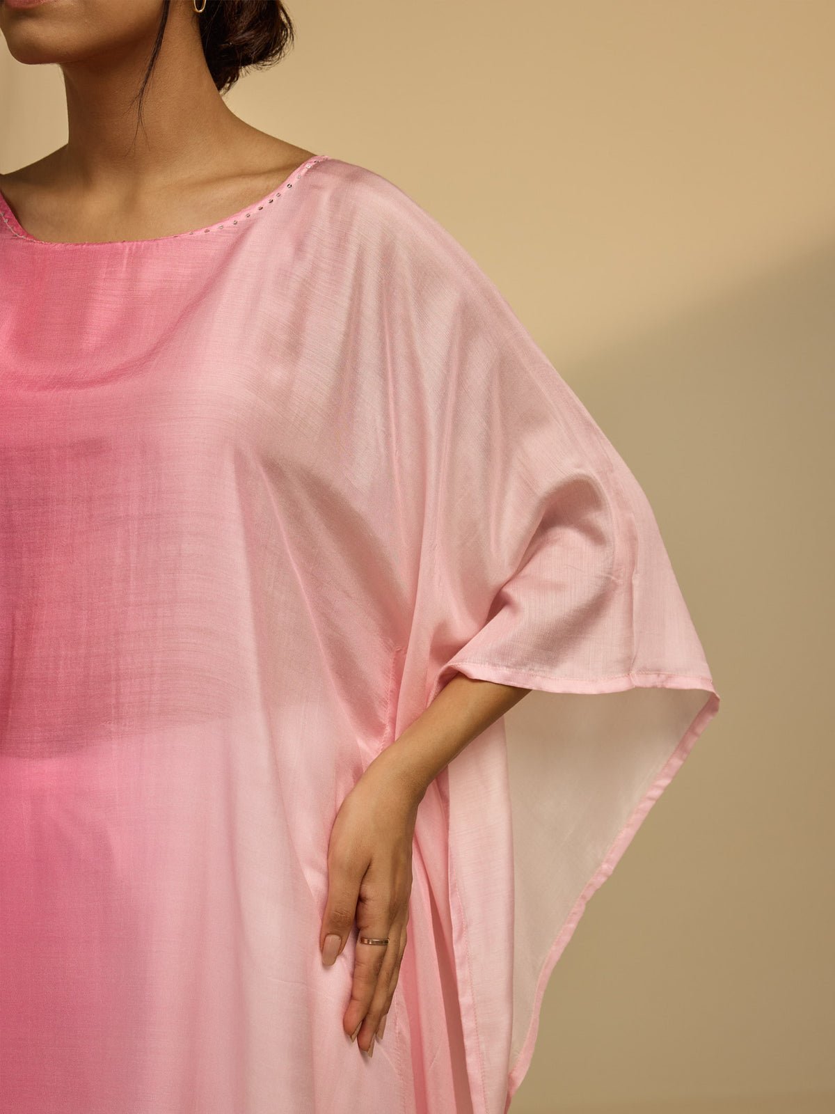 Ombre Pink Silk Kaftan