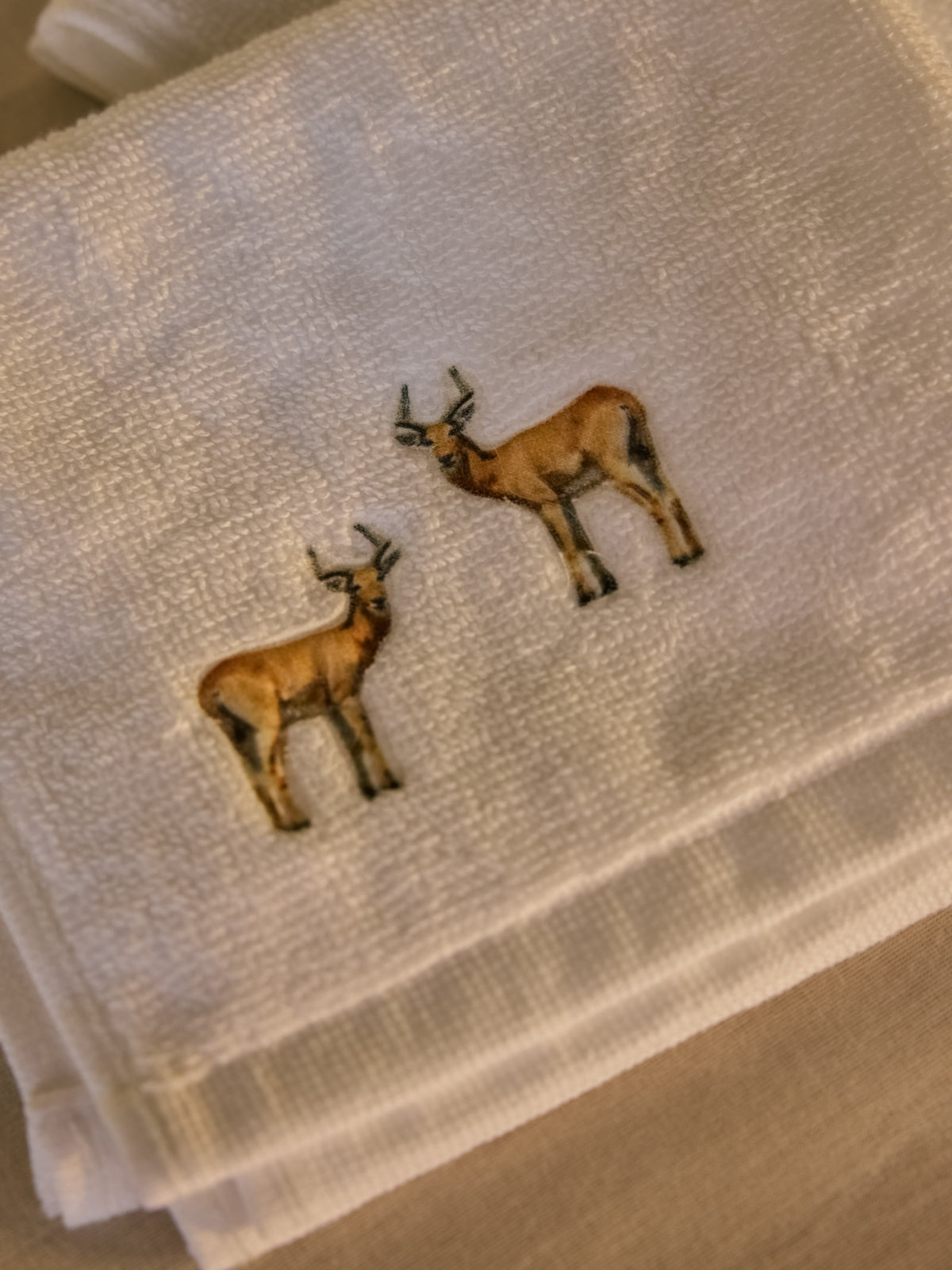 Reedbuck White Face Towel (Set of 2)