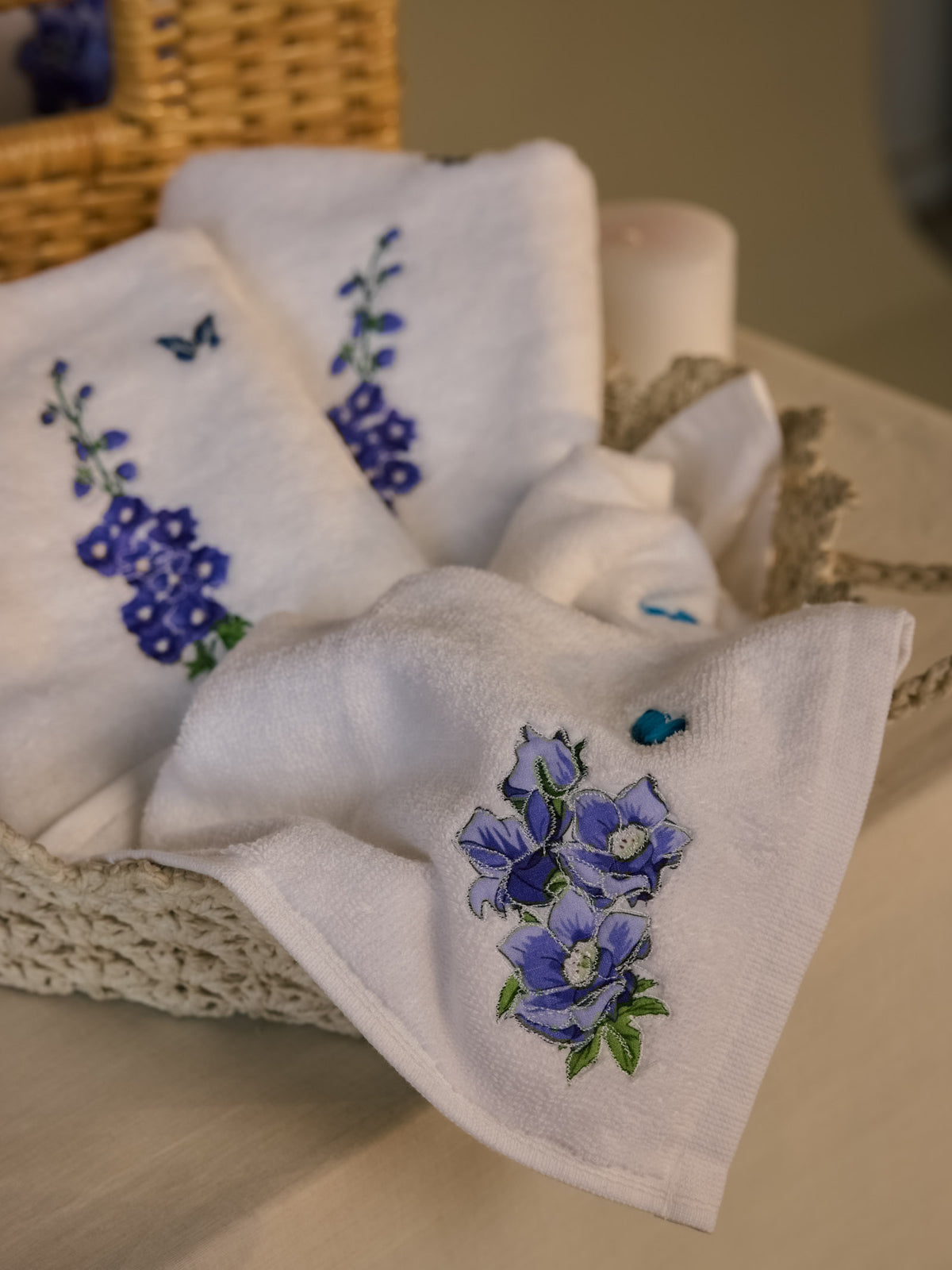 Larkspur Face Towel (Set of 2)