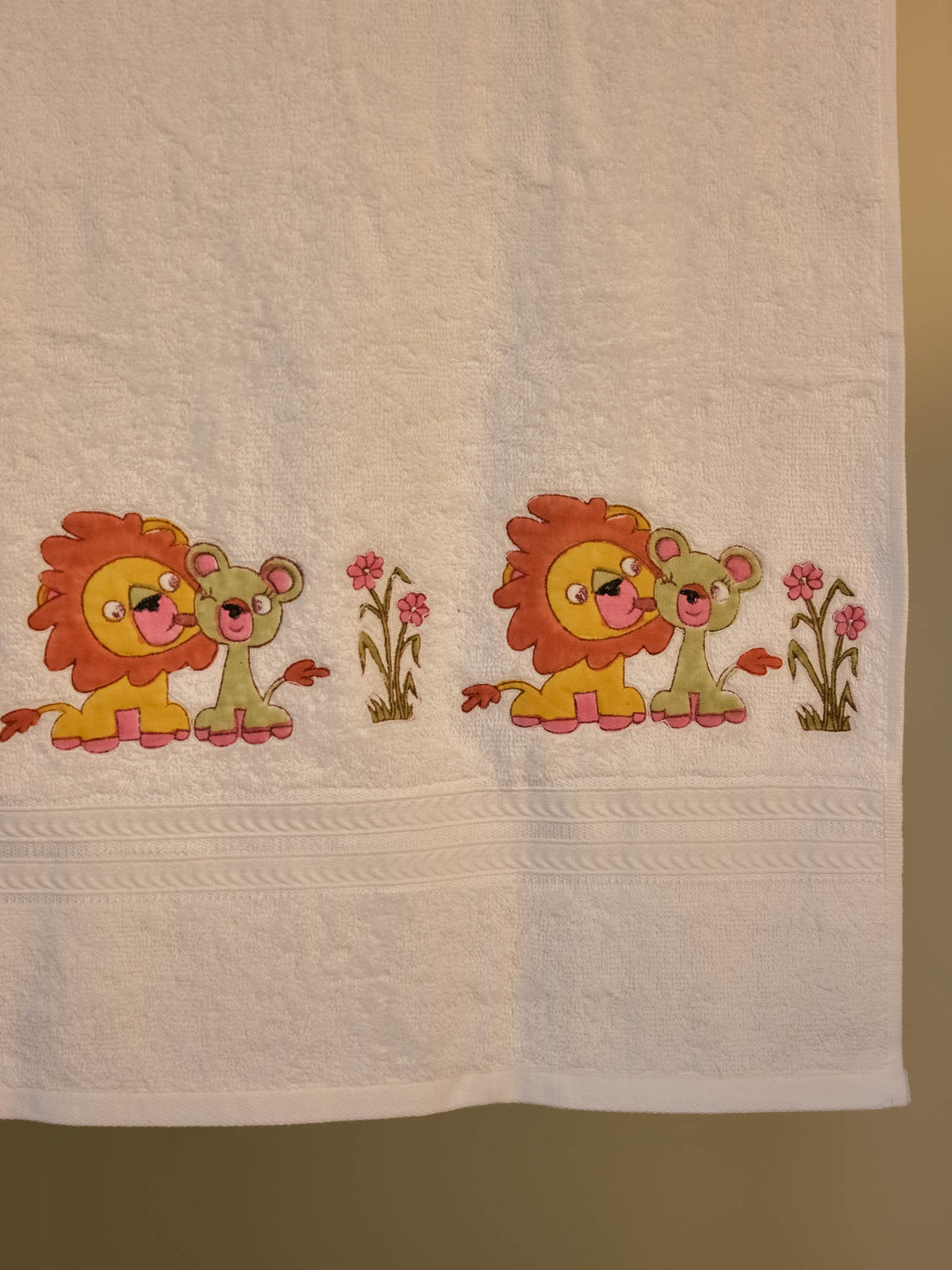 Lion Kisses Baby Towel
