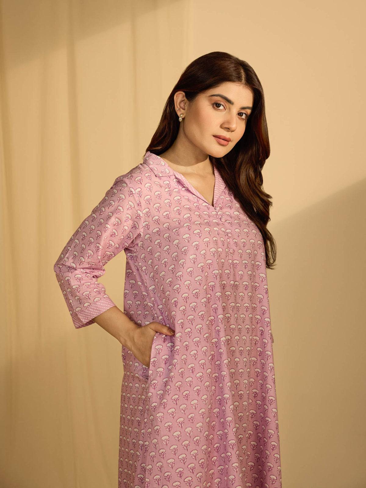 Little Lavender Cotton Kurta