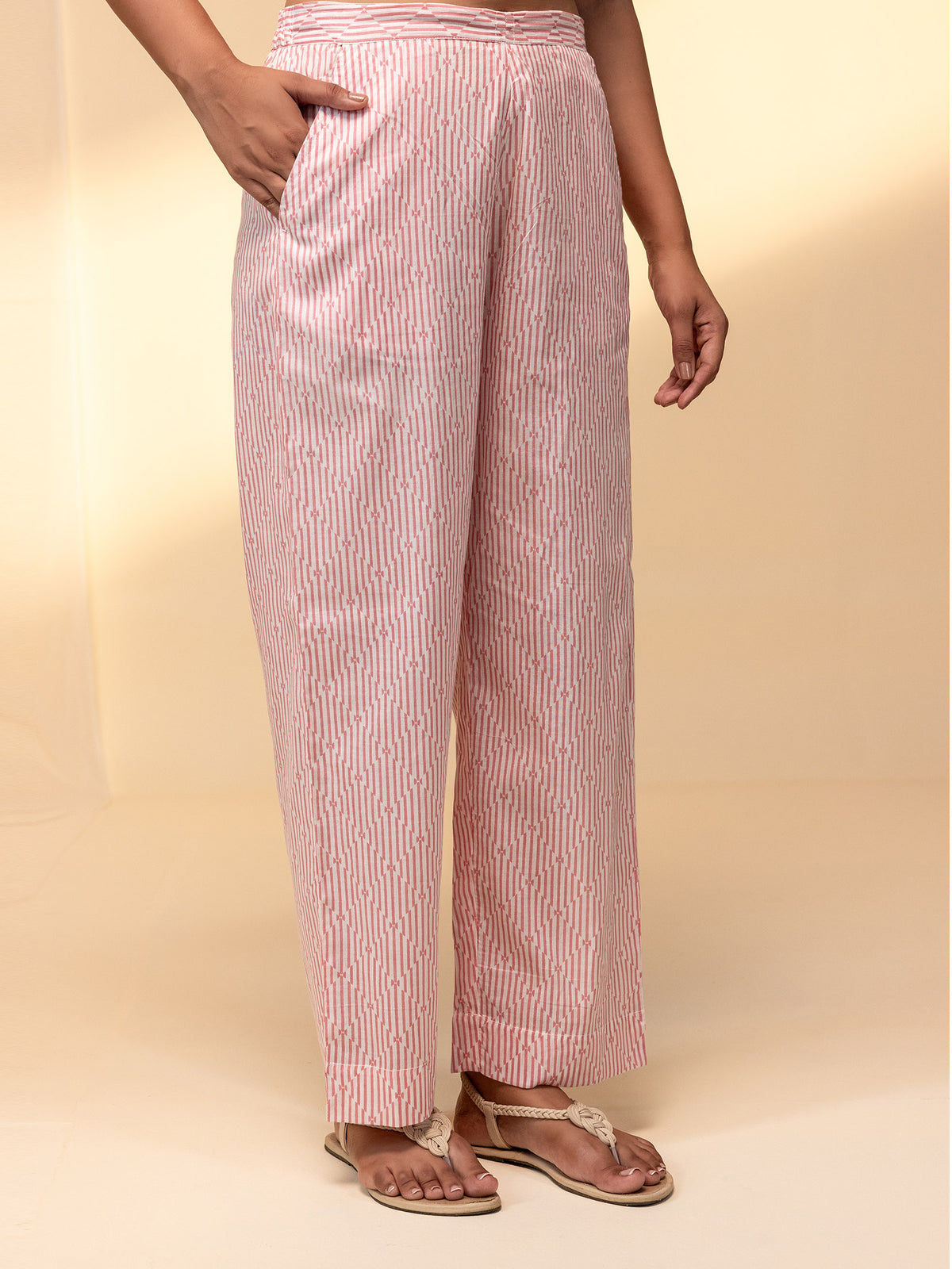 Pink Moment Voile Straight Pant