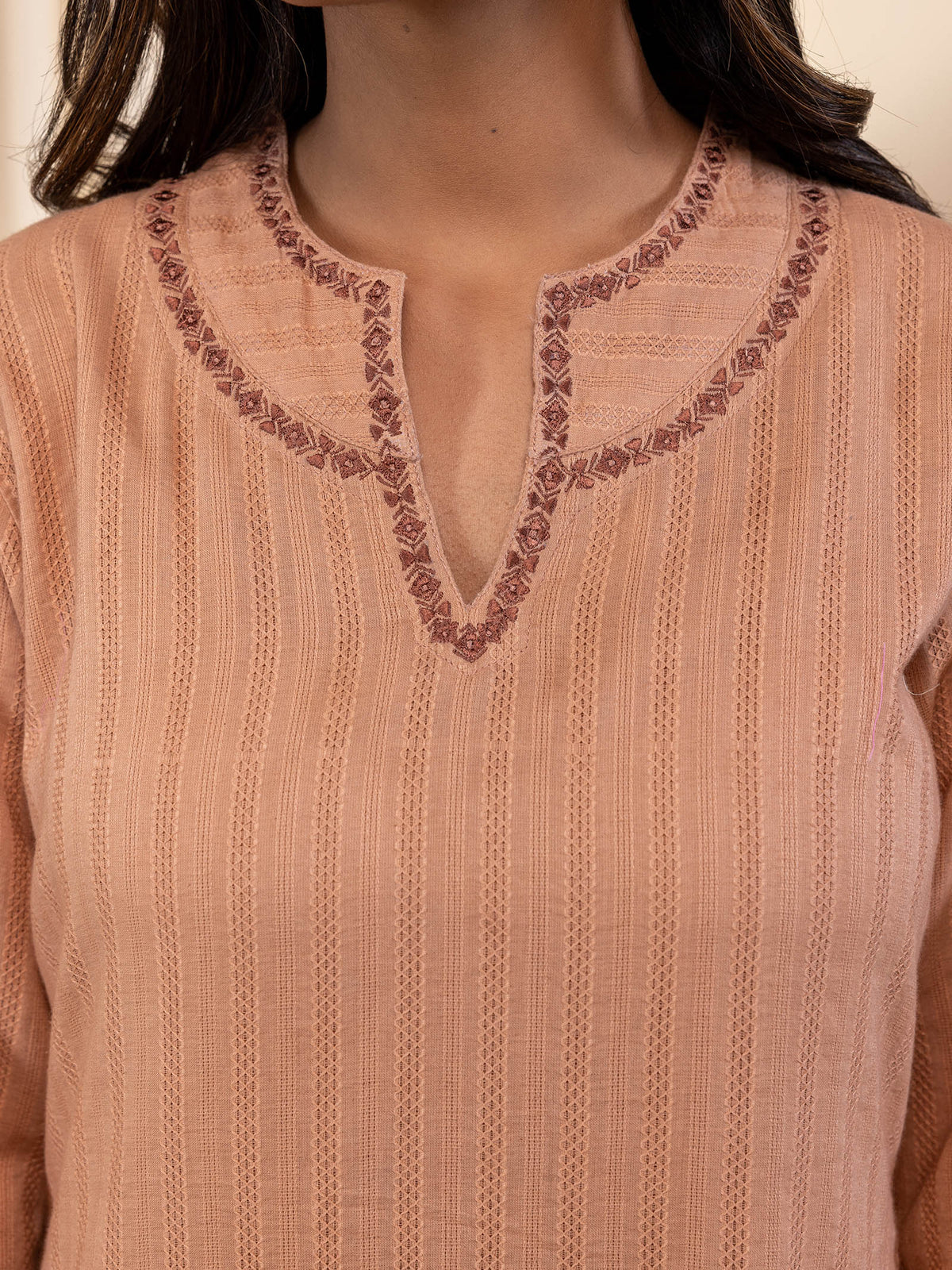 Skin Tones Caramel Cotton Kurta