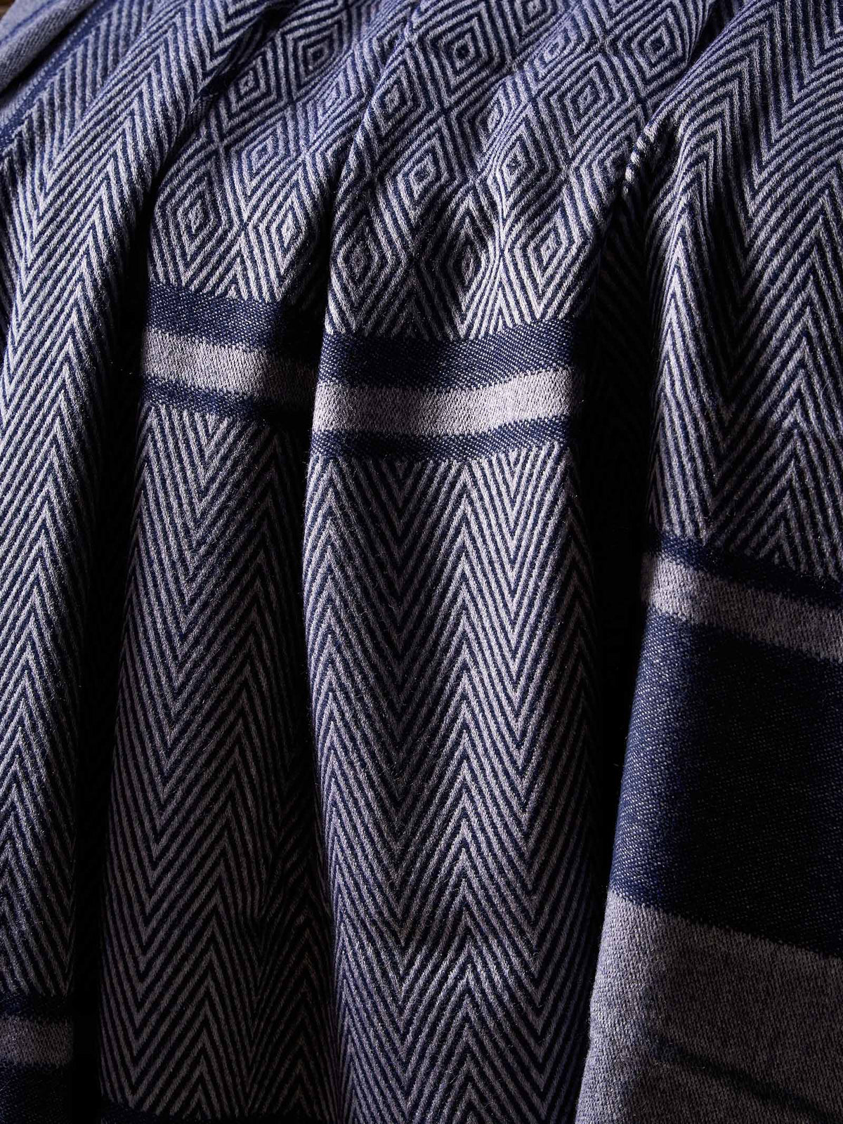 Woollen Throw Handloom- Blue