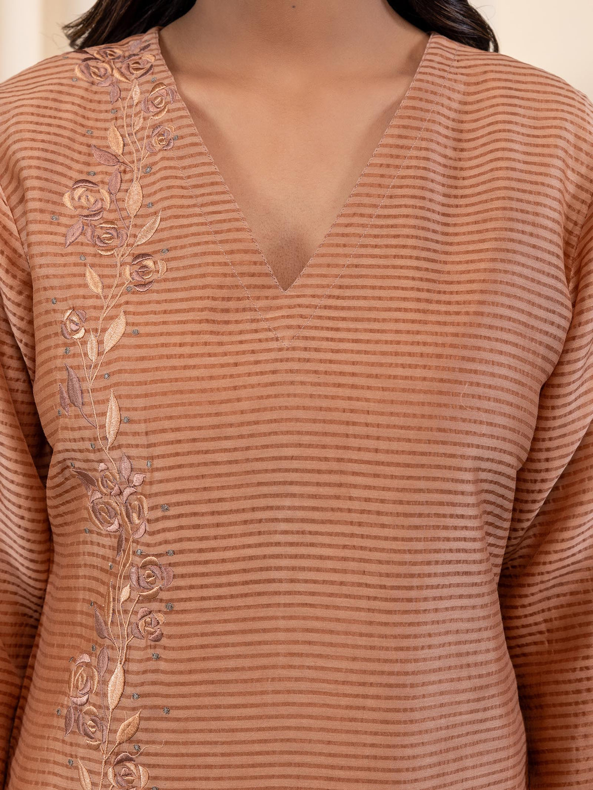 Skin Tones Honey Chanderi Kurta