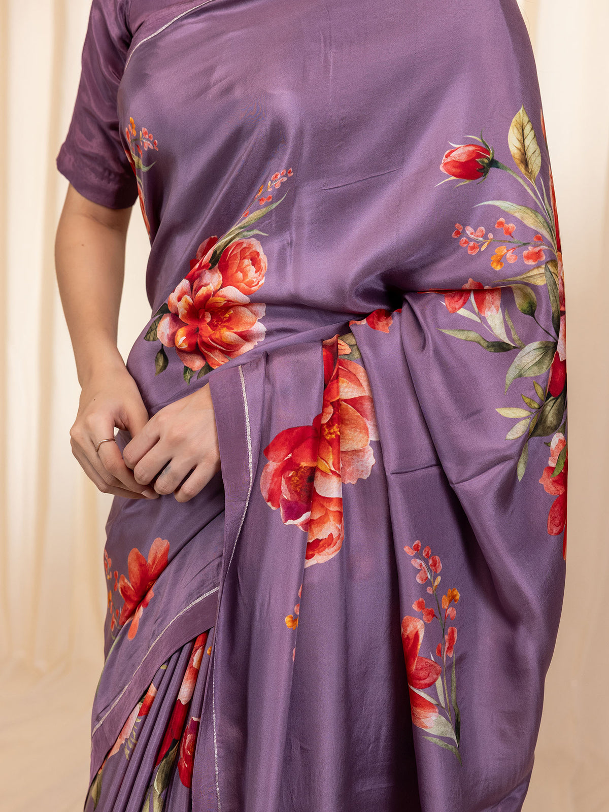 Mauve 2025 Silk Saree