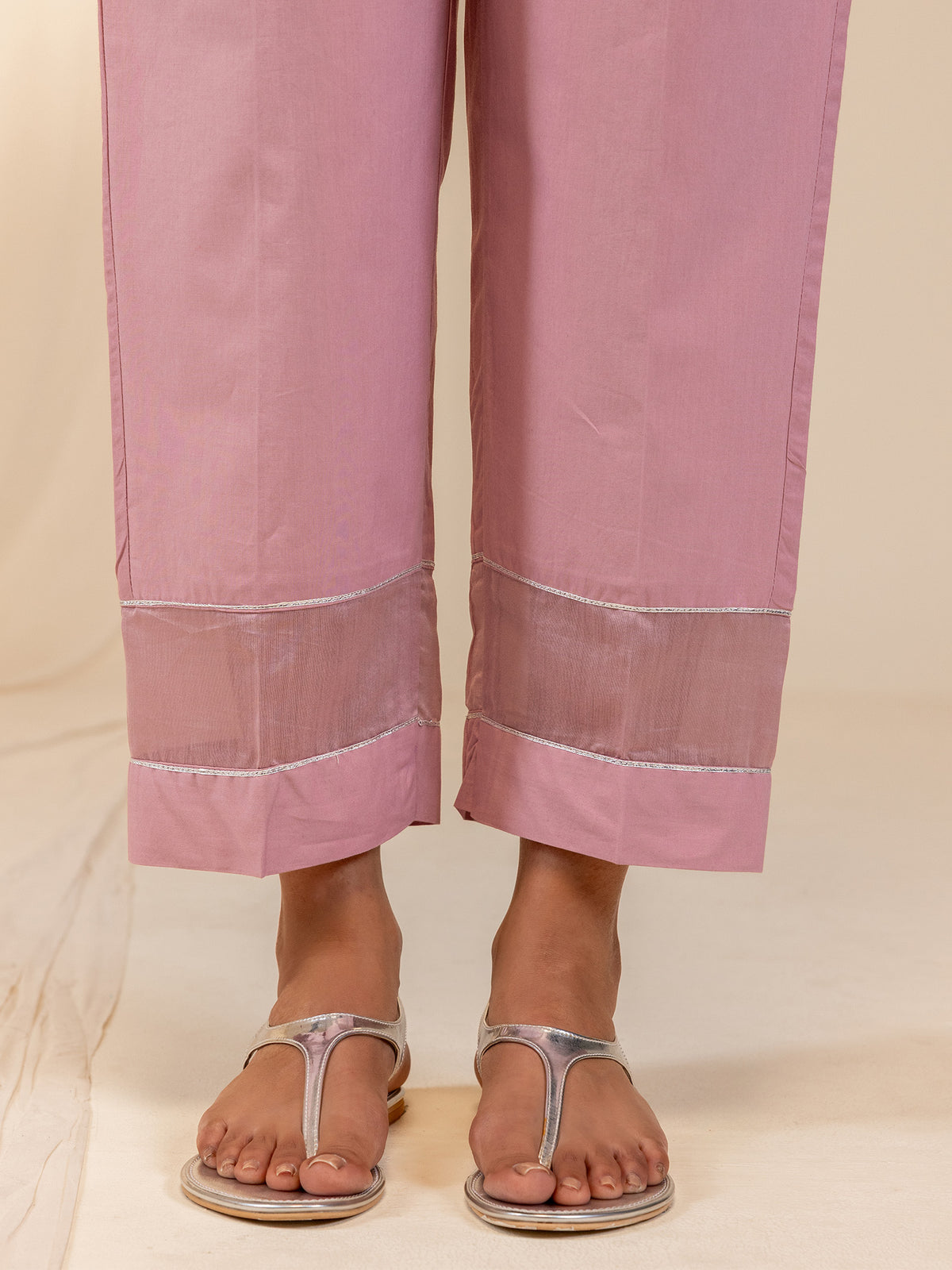 Silver Smith Pink Cotton Straight Pant