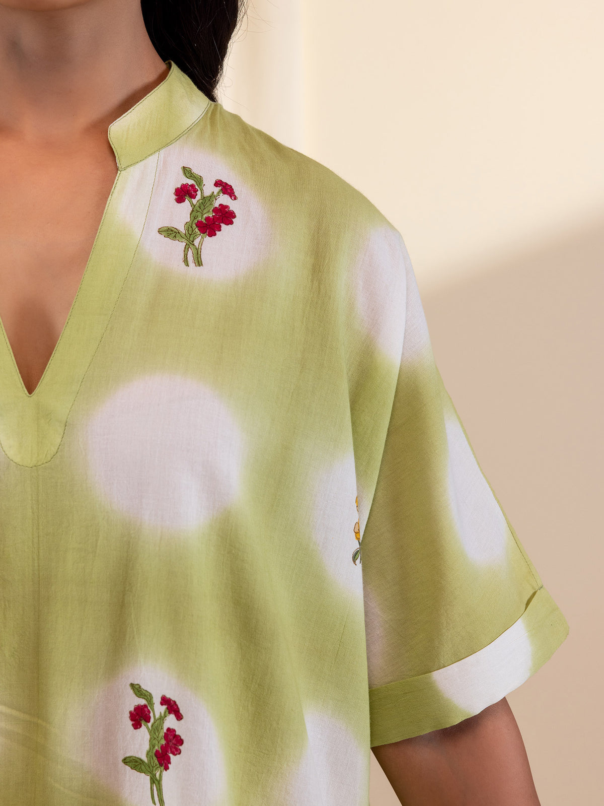 Izel Green Cotton Tunic