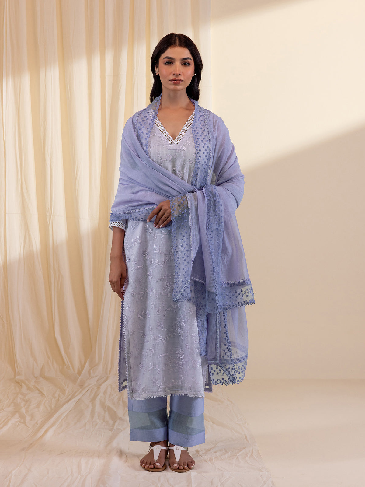 Kota Jaal Purple Chanderi Dupatta