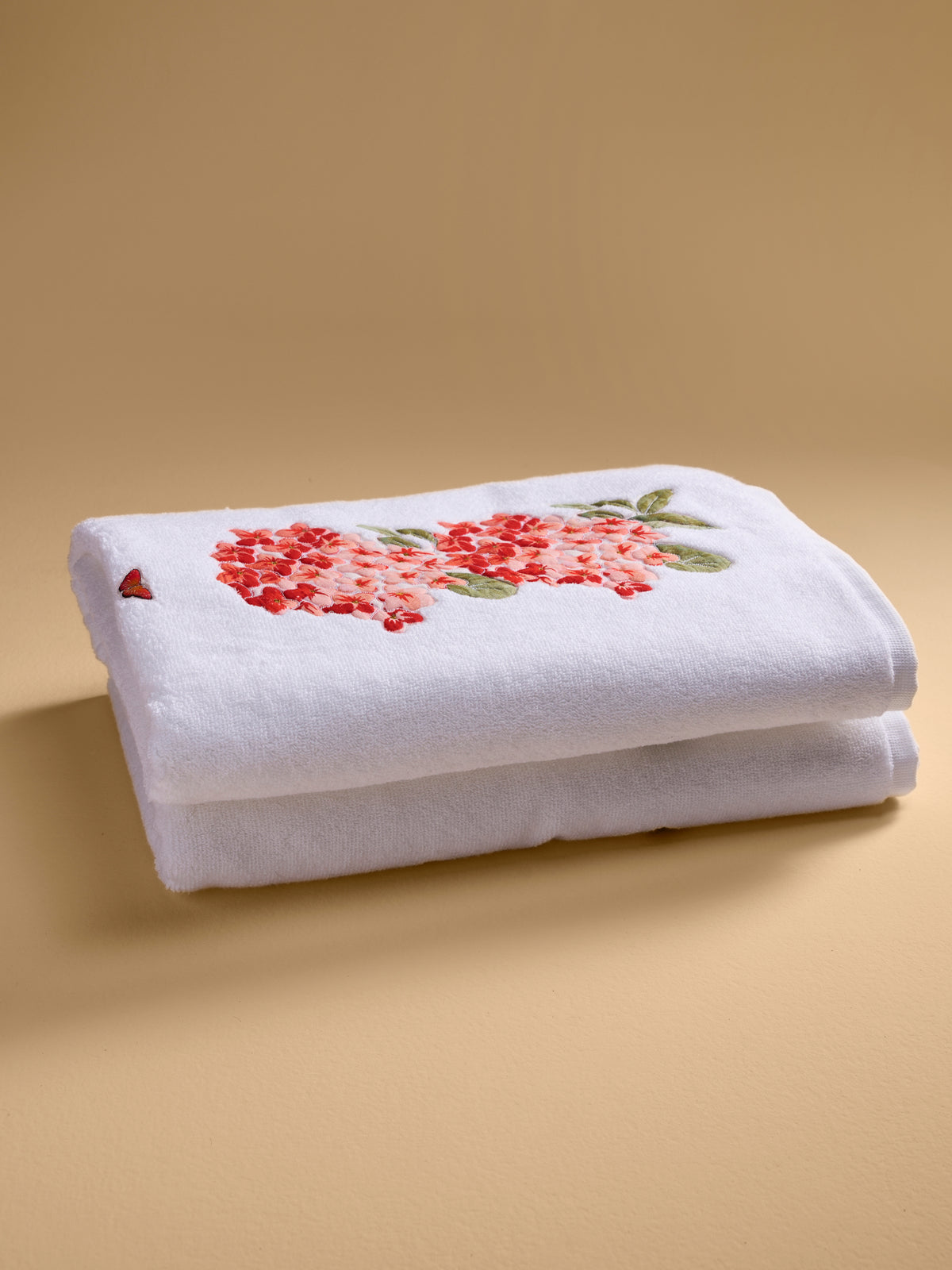 Red Ixora Bath Towel