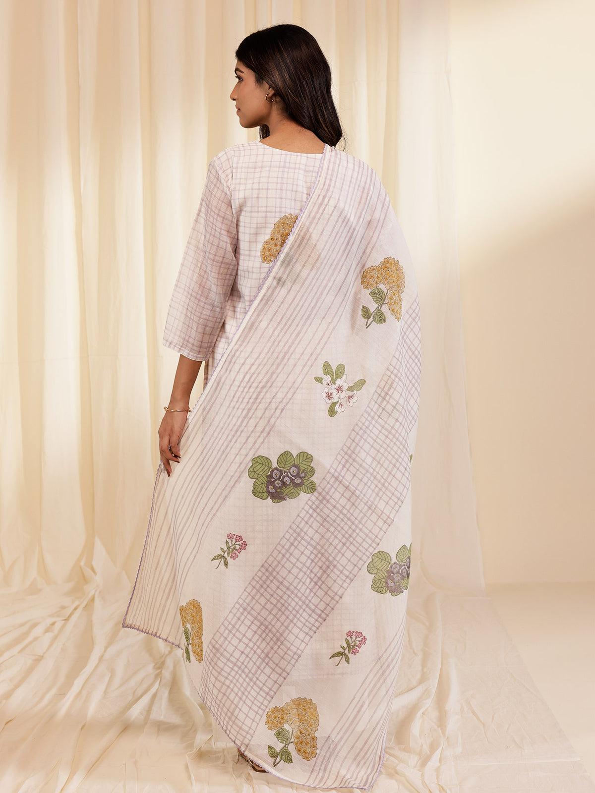 Fussy Fusion Lavender Chanderi Dupatta