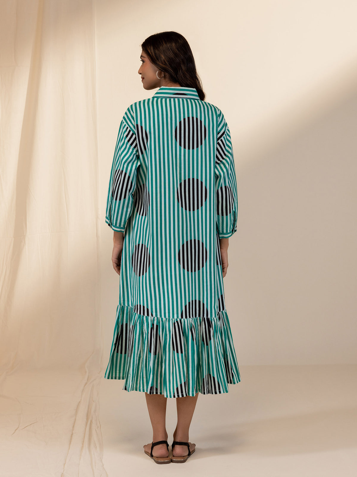 Colour Chrome Malachite Cotton Dress
