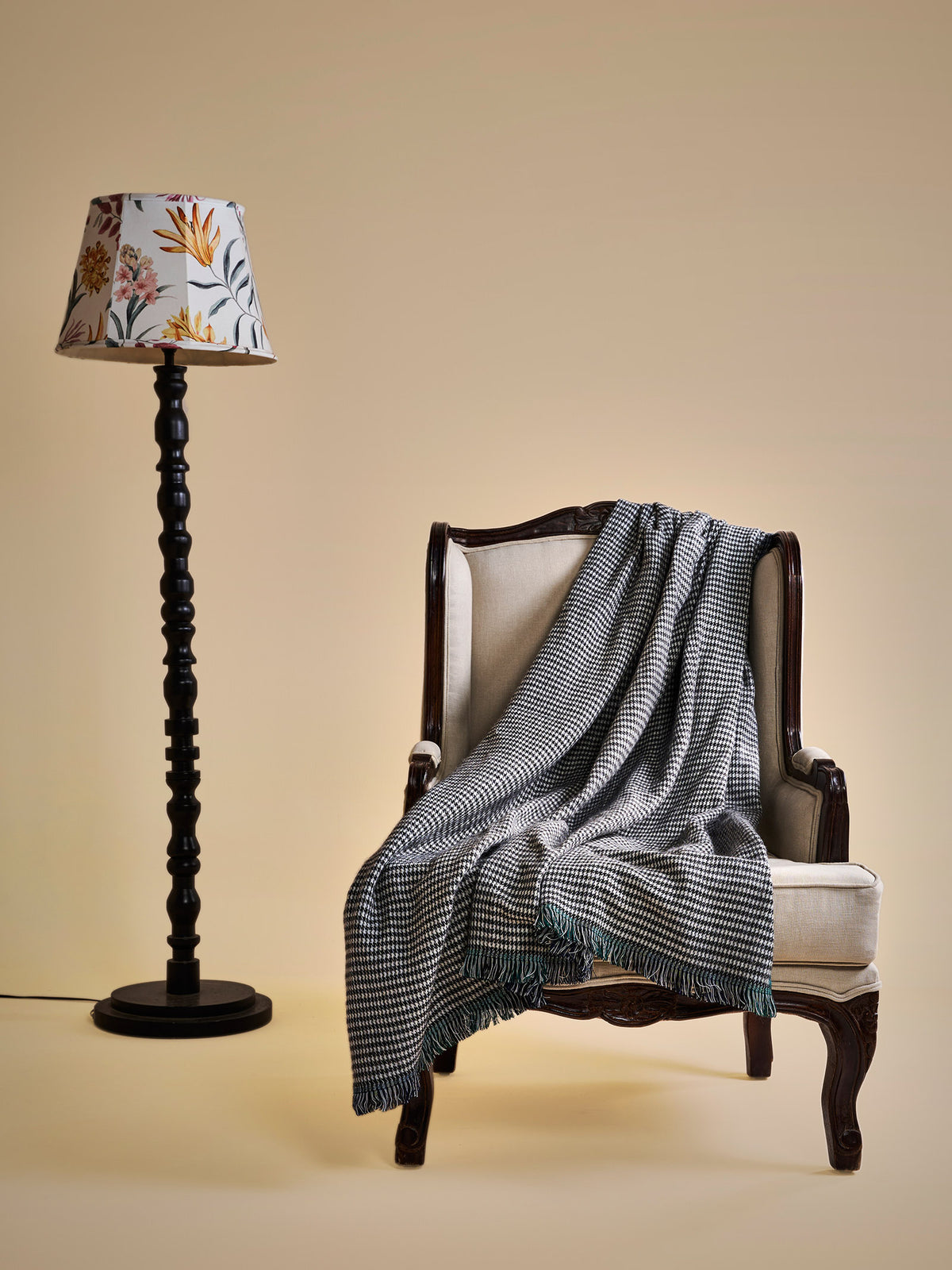 Woollen Throw B-Navy