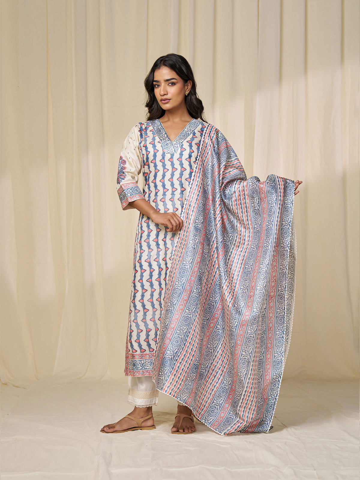 Badam Tussar Silk Dupatta