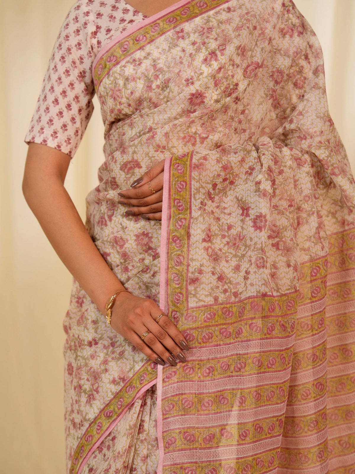 Barely Blush Kota Saree
