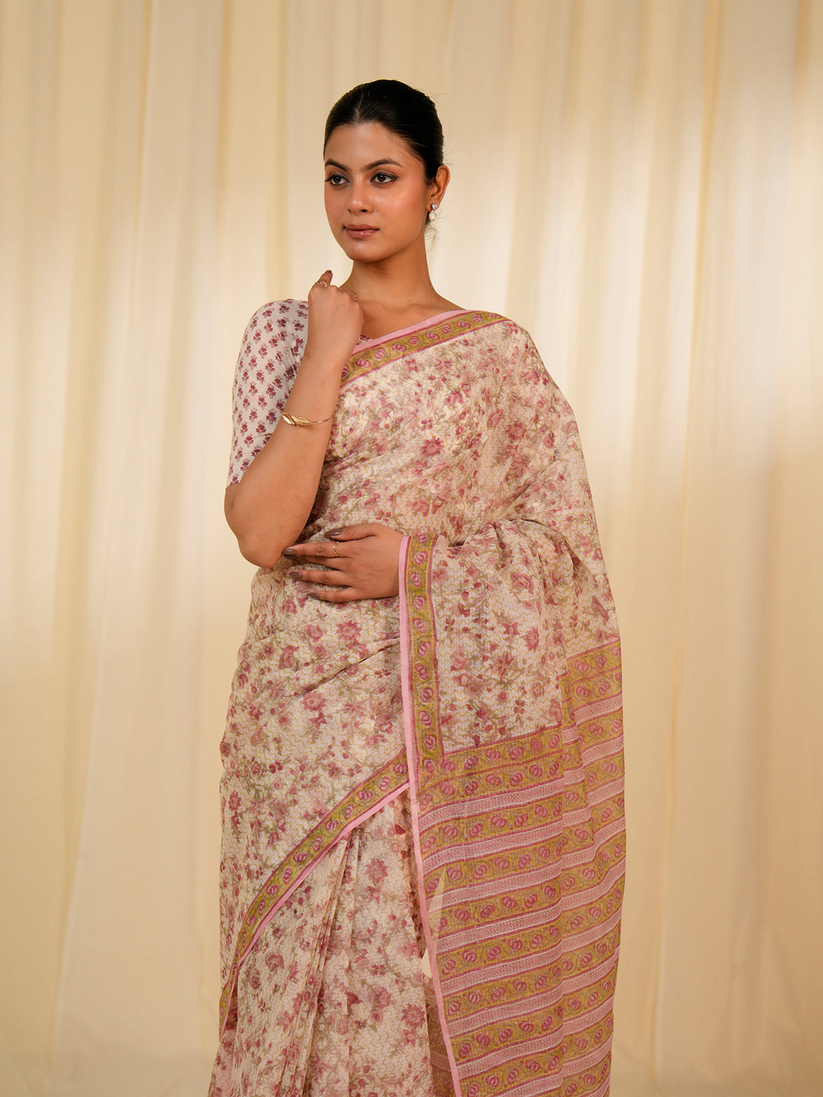 Barely Blush Kota Saree