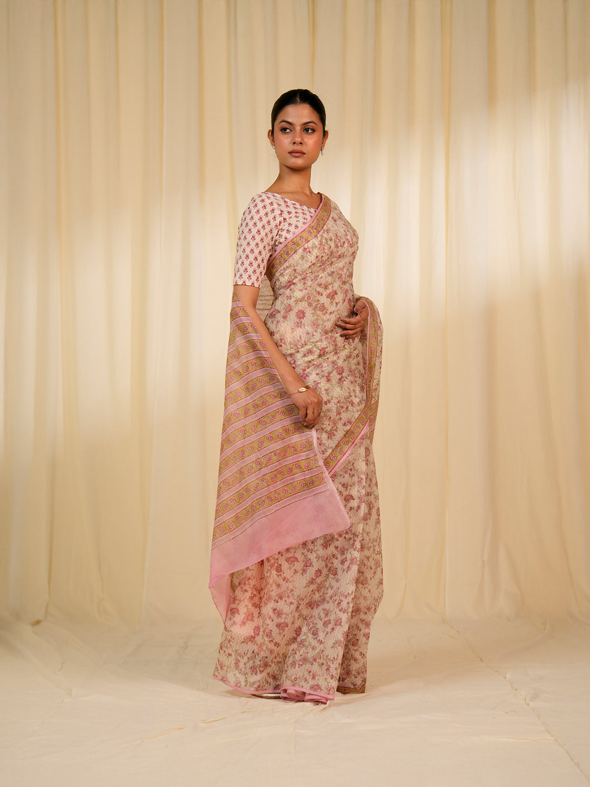 Barely Blush Kota Saree