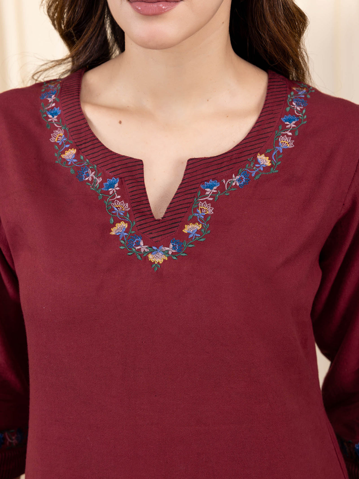 Berry Twill Kurta
