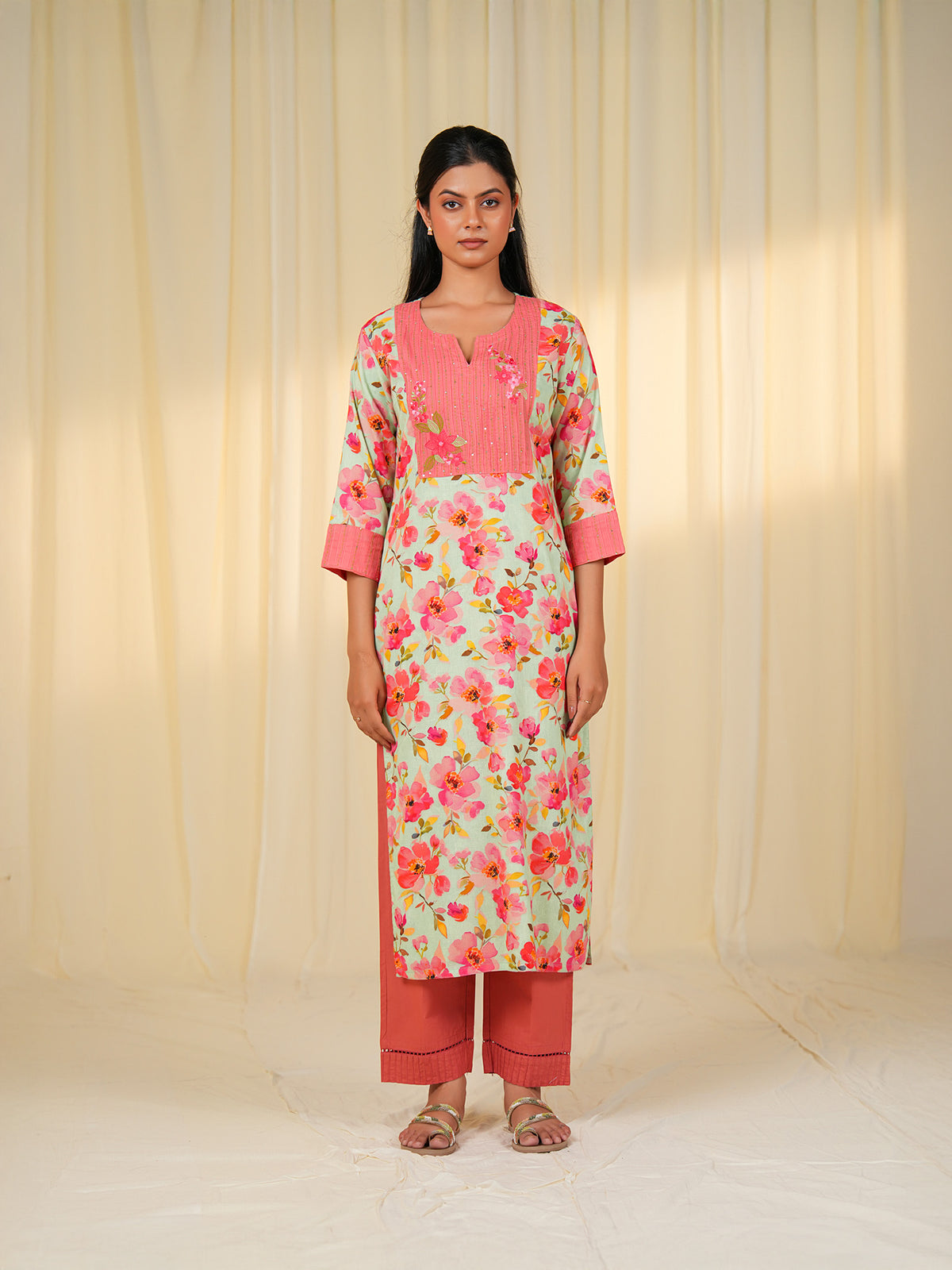 Blossom Mist Cotton Kurta
