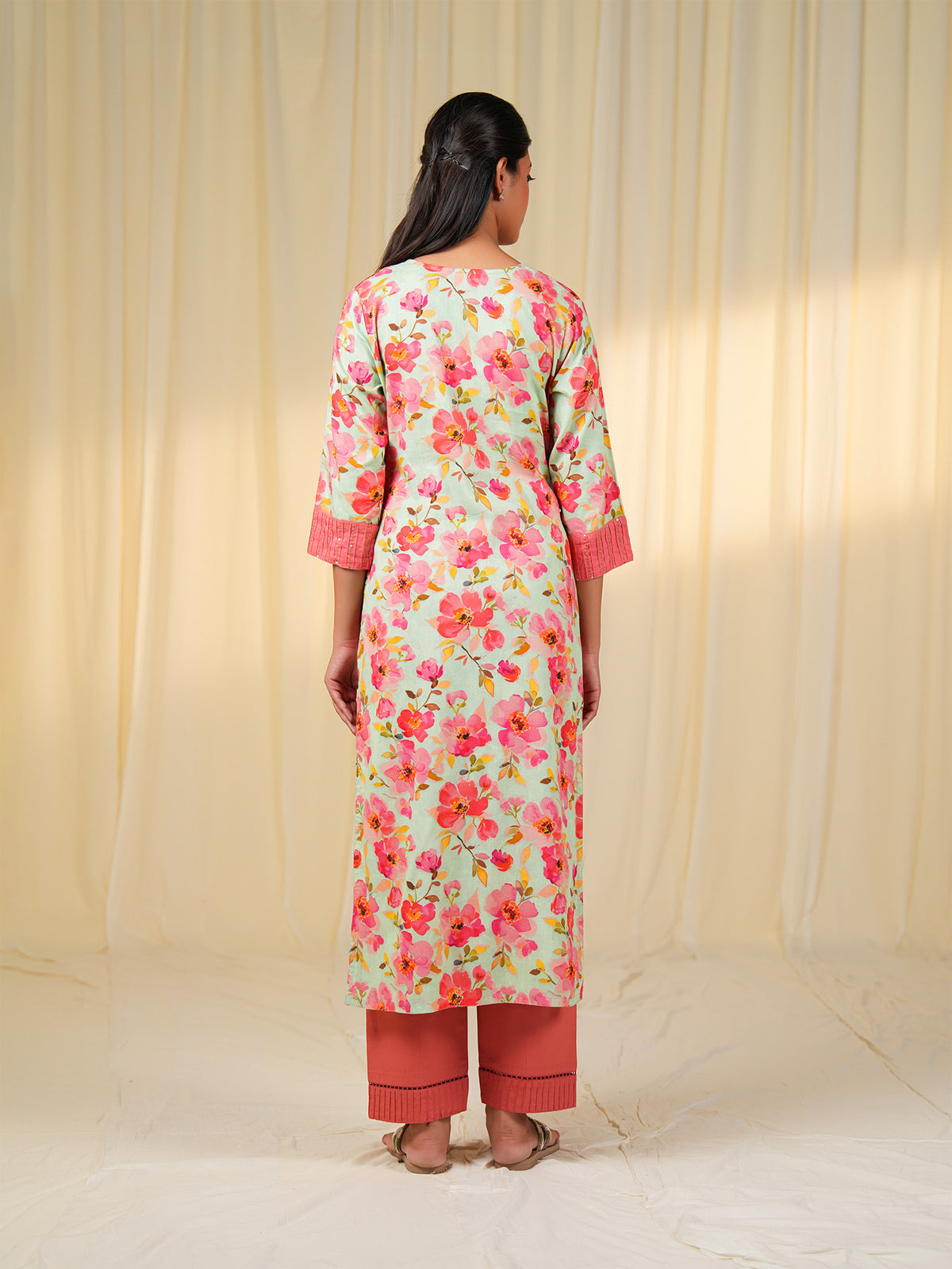 Blossom Mist Cotton Kurta