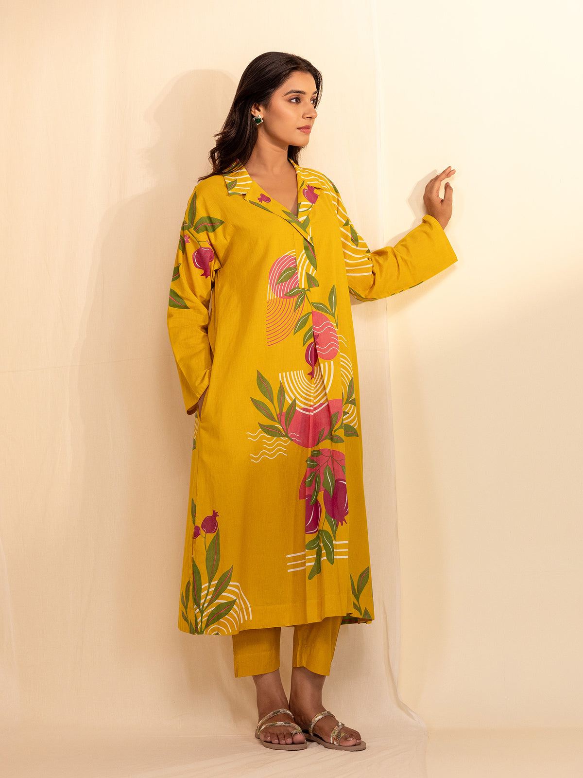 Boho Mustard Cotton Kurta