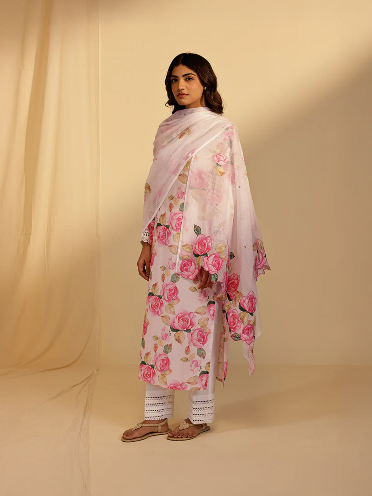 Bold And Beautiful Kota Dupatta - (Pink)