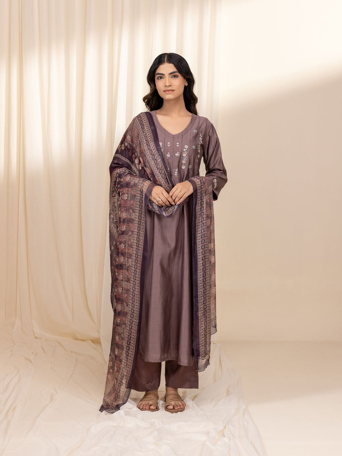 Brunette Chanderi Kurta