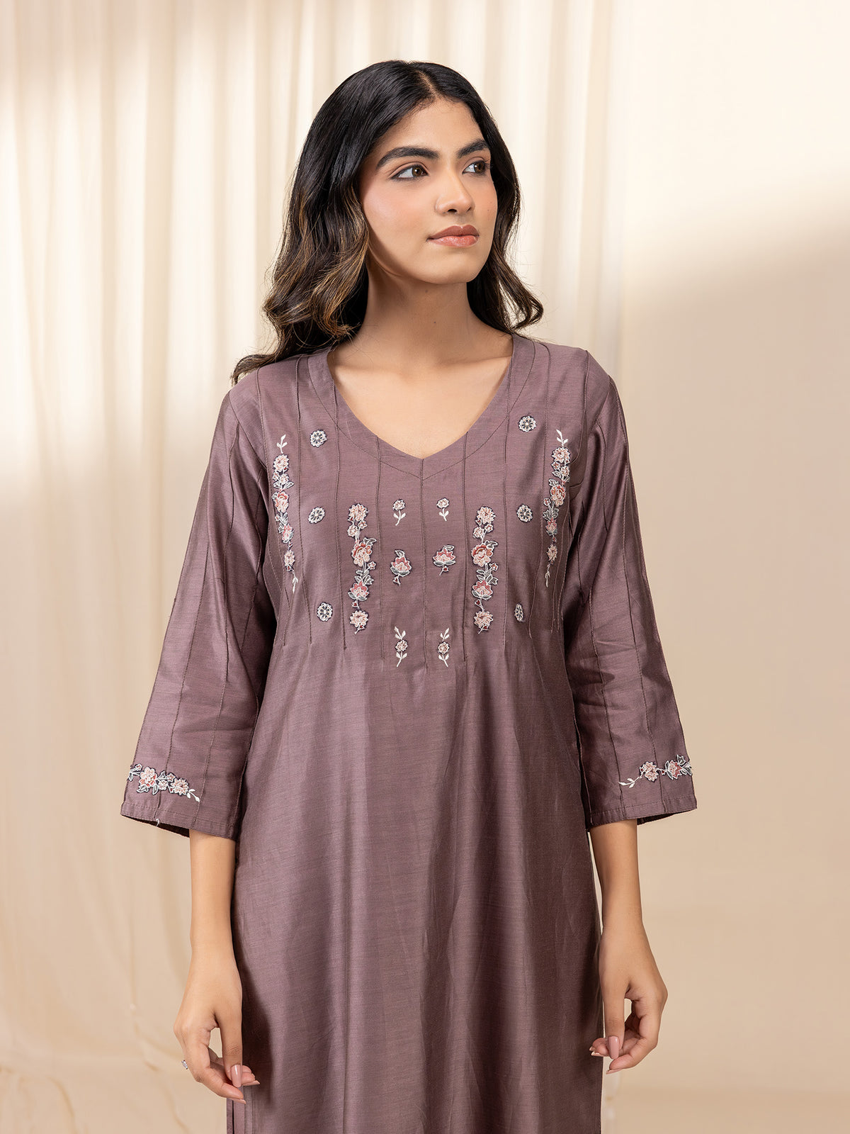 Brunette Chanderi Kurta