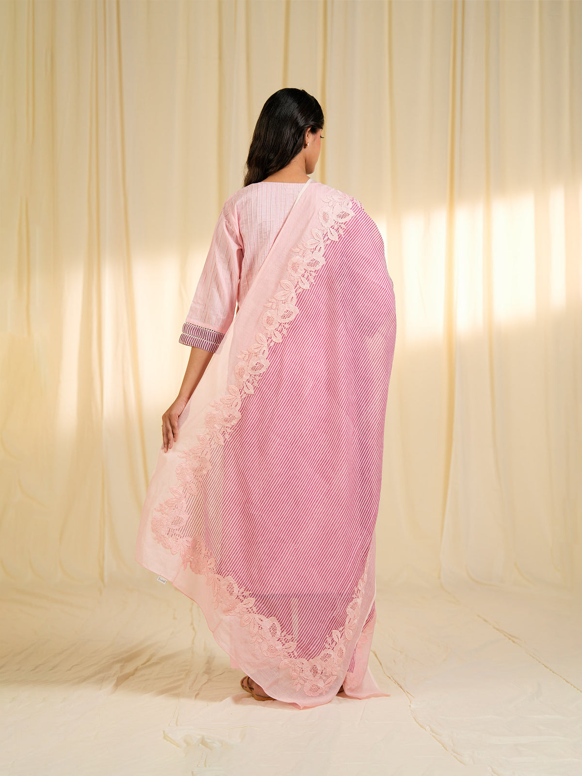 Bubble Tea Chanderi Dupatta