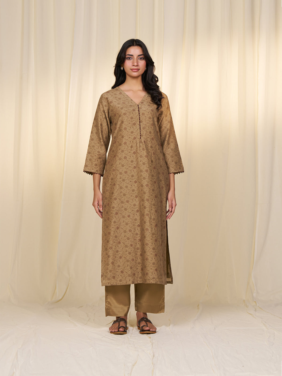 Cocoa Roots Chanderi Kurta