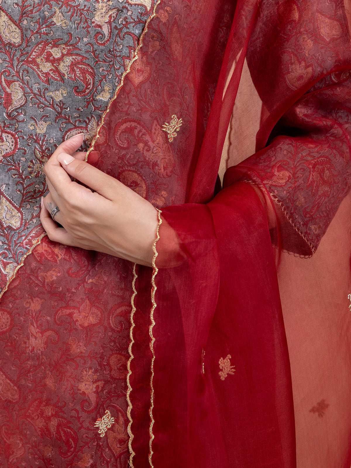 Golden Hues Organza Dupatta
