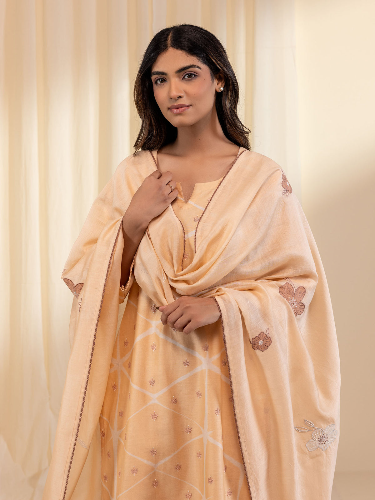 Skin Tones Porcelain Chanderi Dupatta