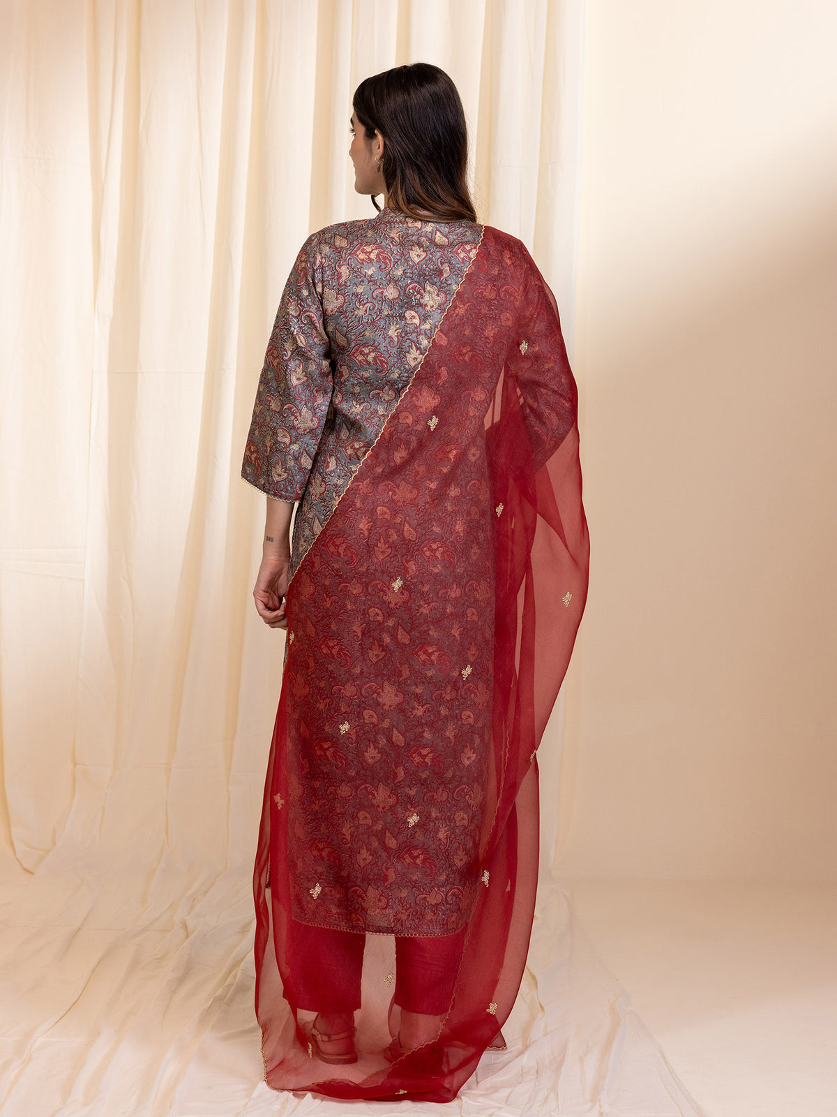 Golden Hues Organza Dupatta