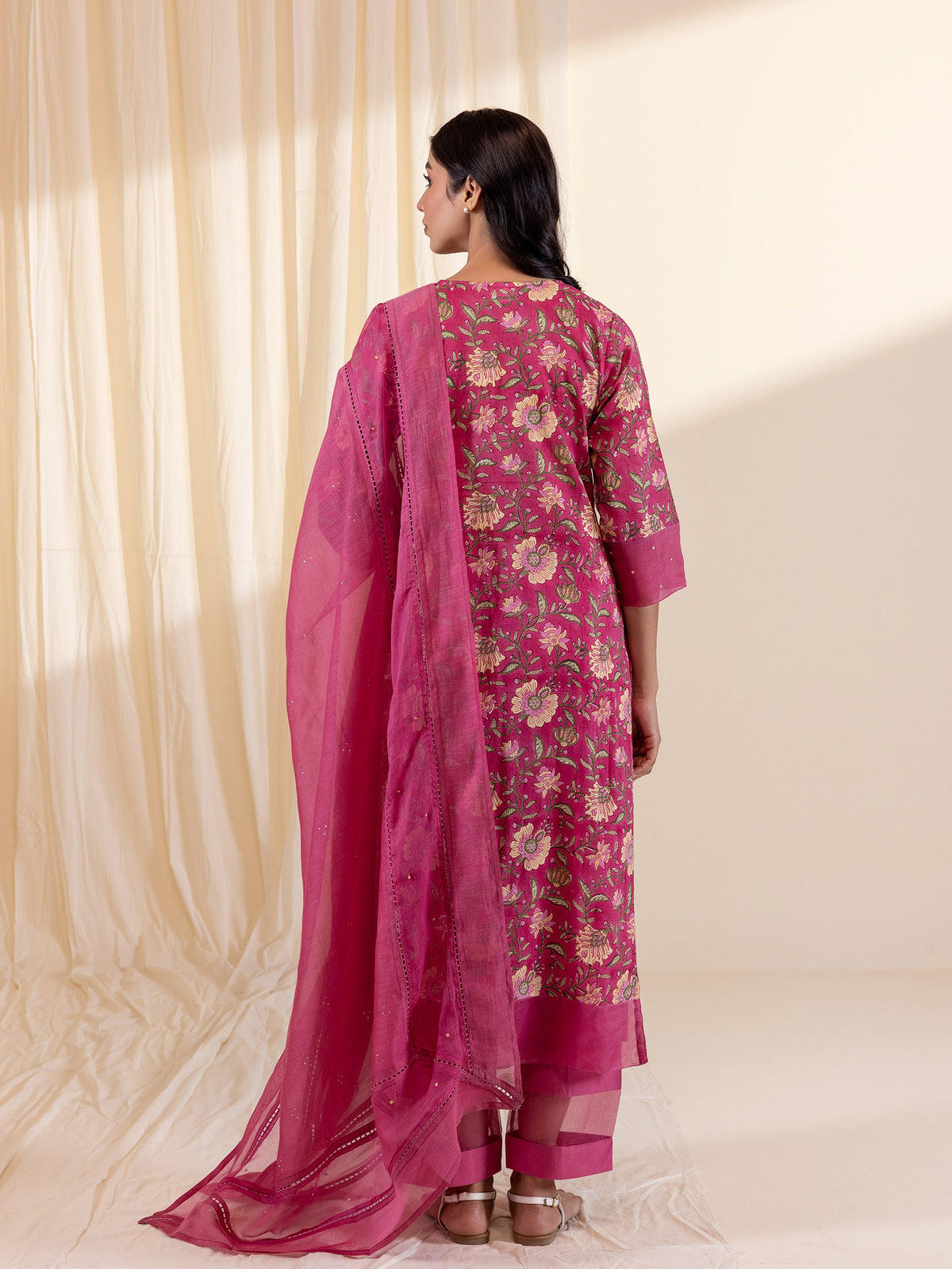 Pink Poison Chanderi Dupatta