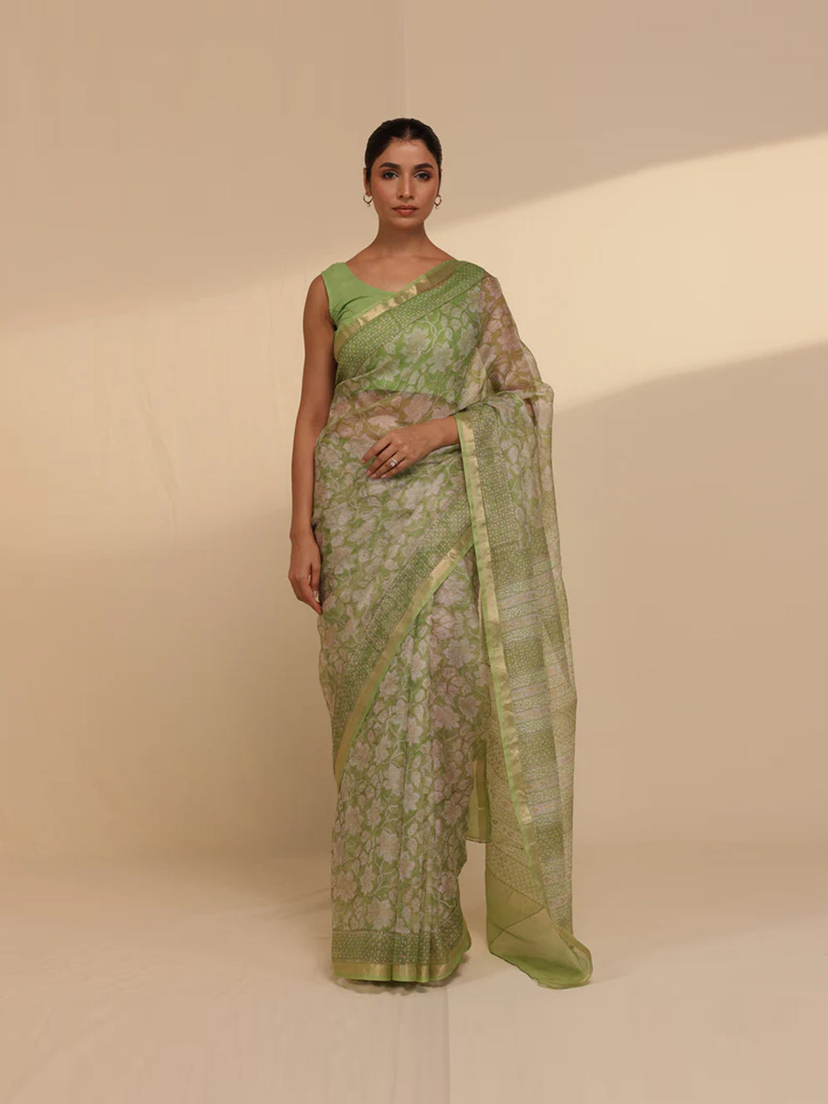 Emerald Kota Silk Saree