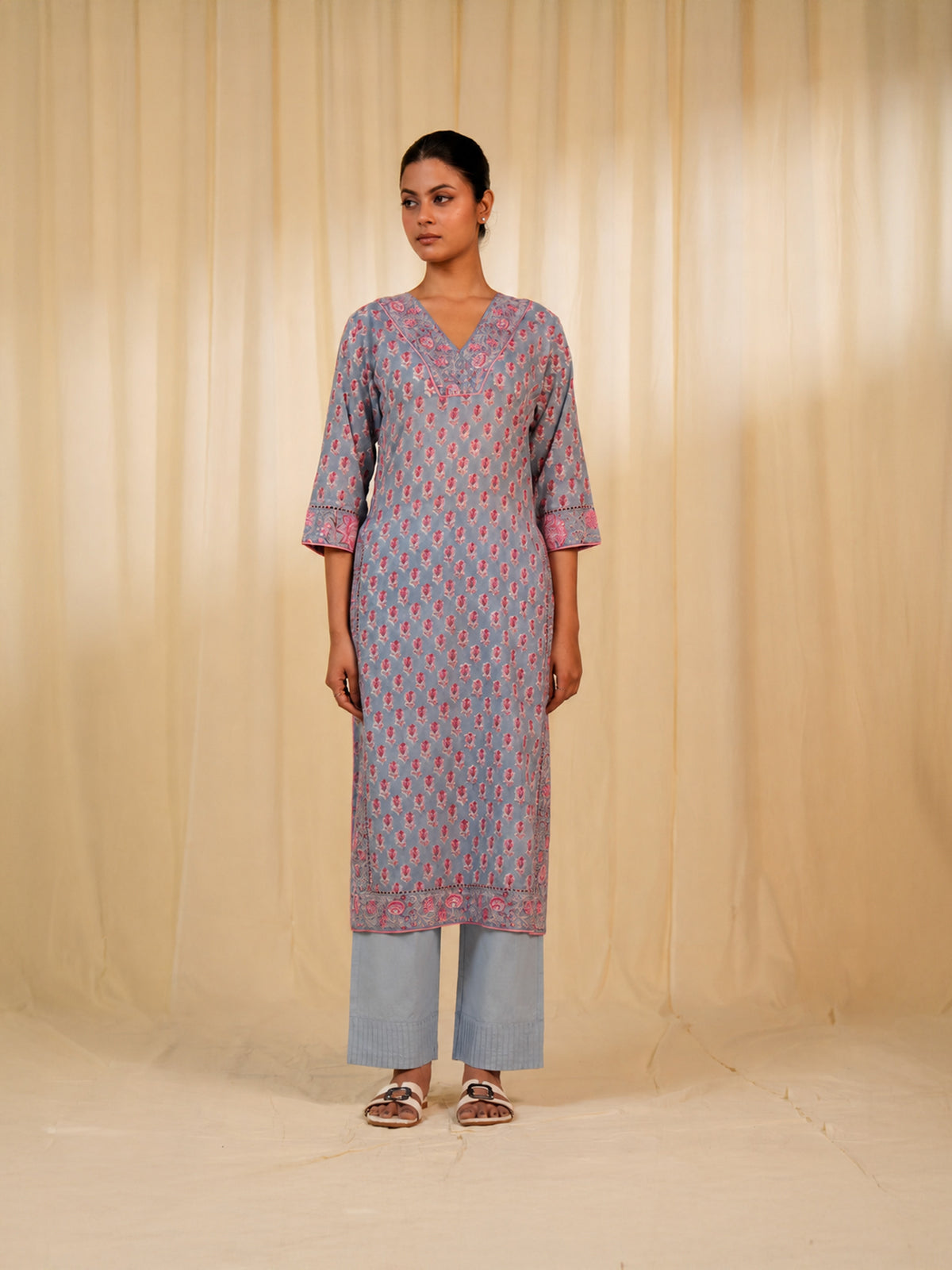 Faguni Boota Cotton Kurta