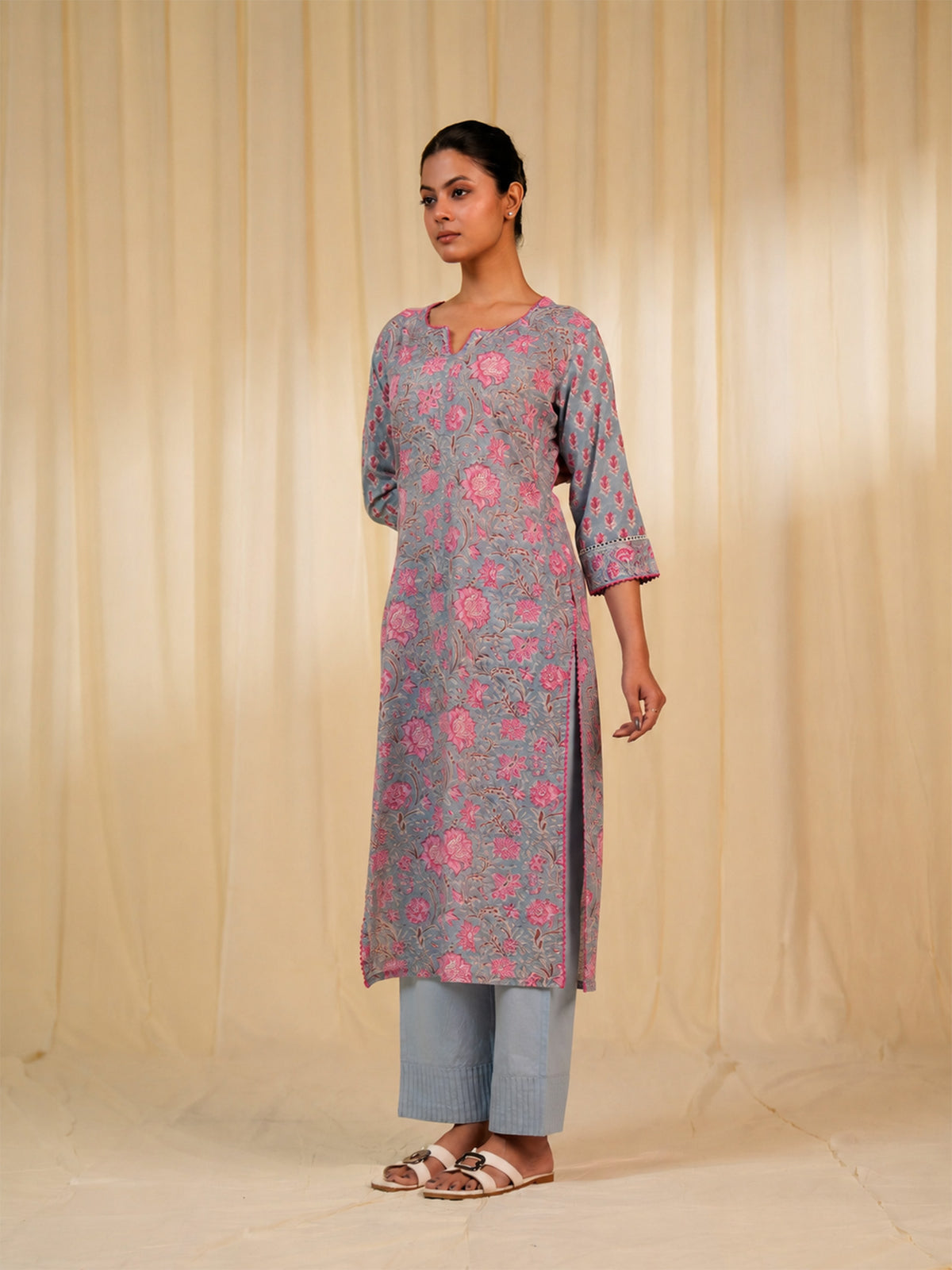Faguni Jaal Cotton Kurta