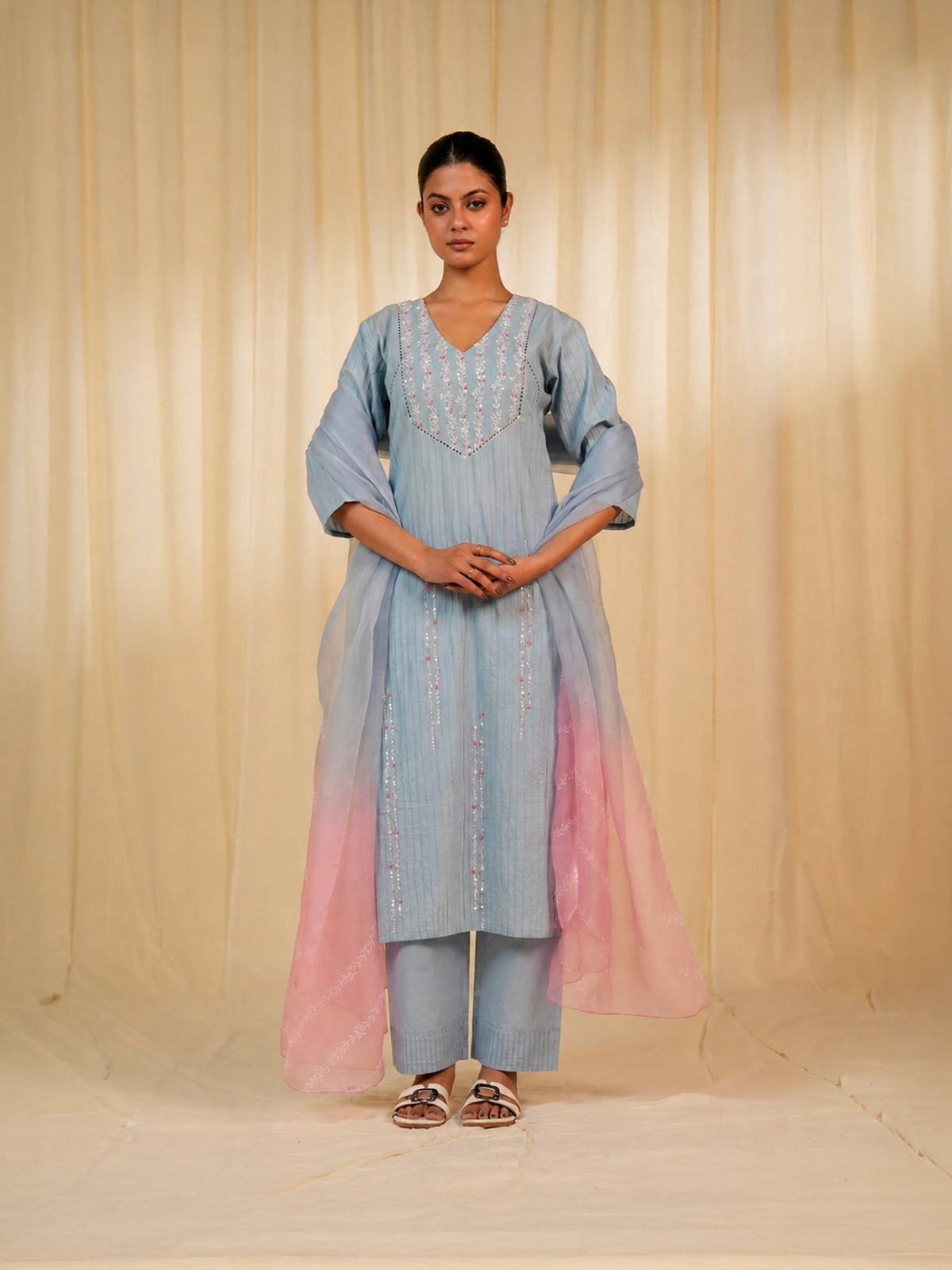 Faguni Plain Organza Dupatta
