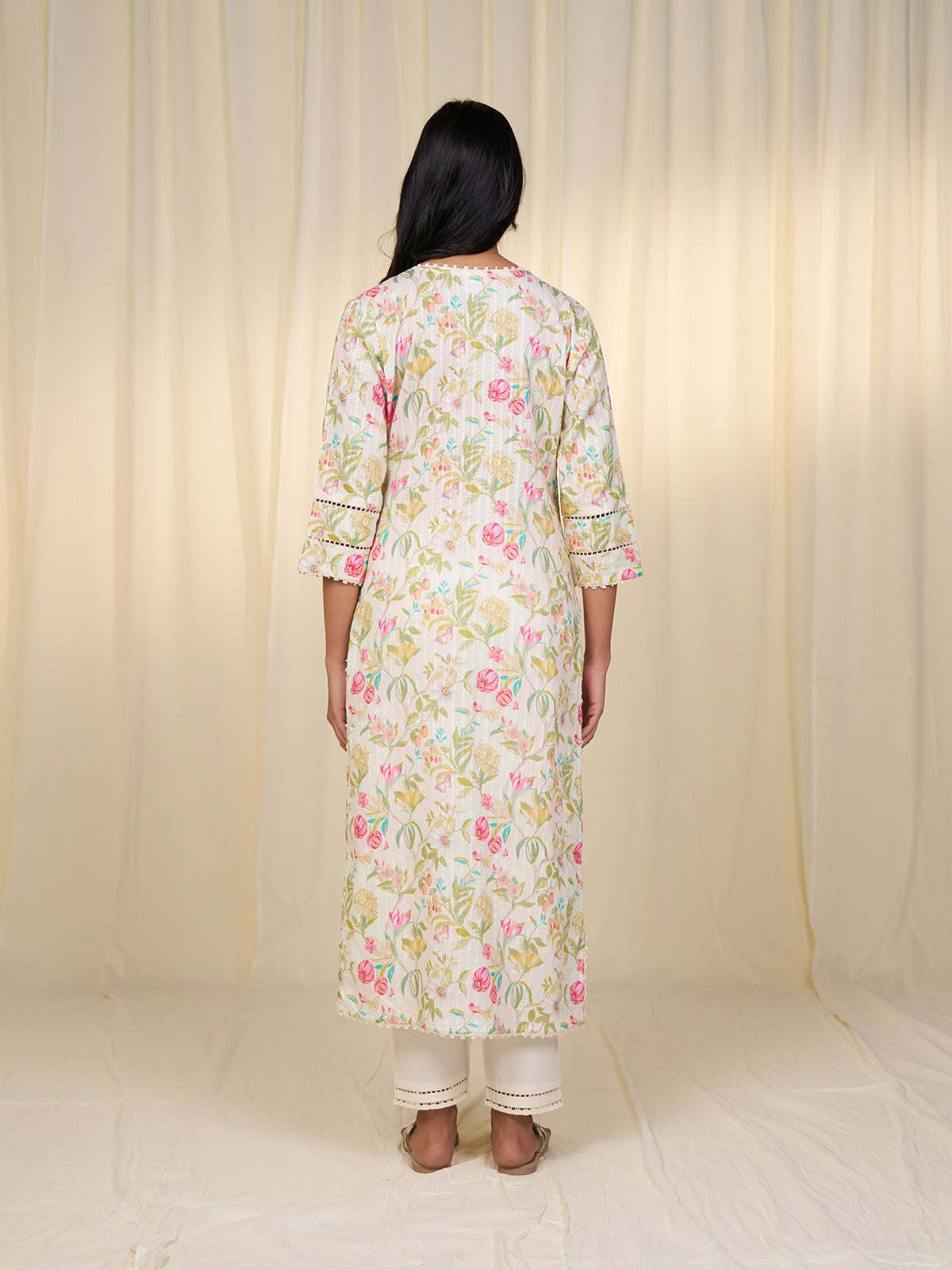 Flower Field Cotton Kurta