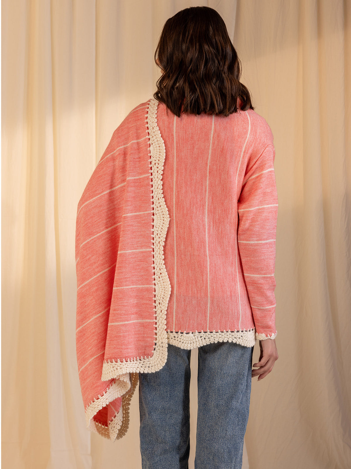 Woollen Fun Factor Shrug - Pink