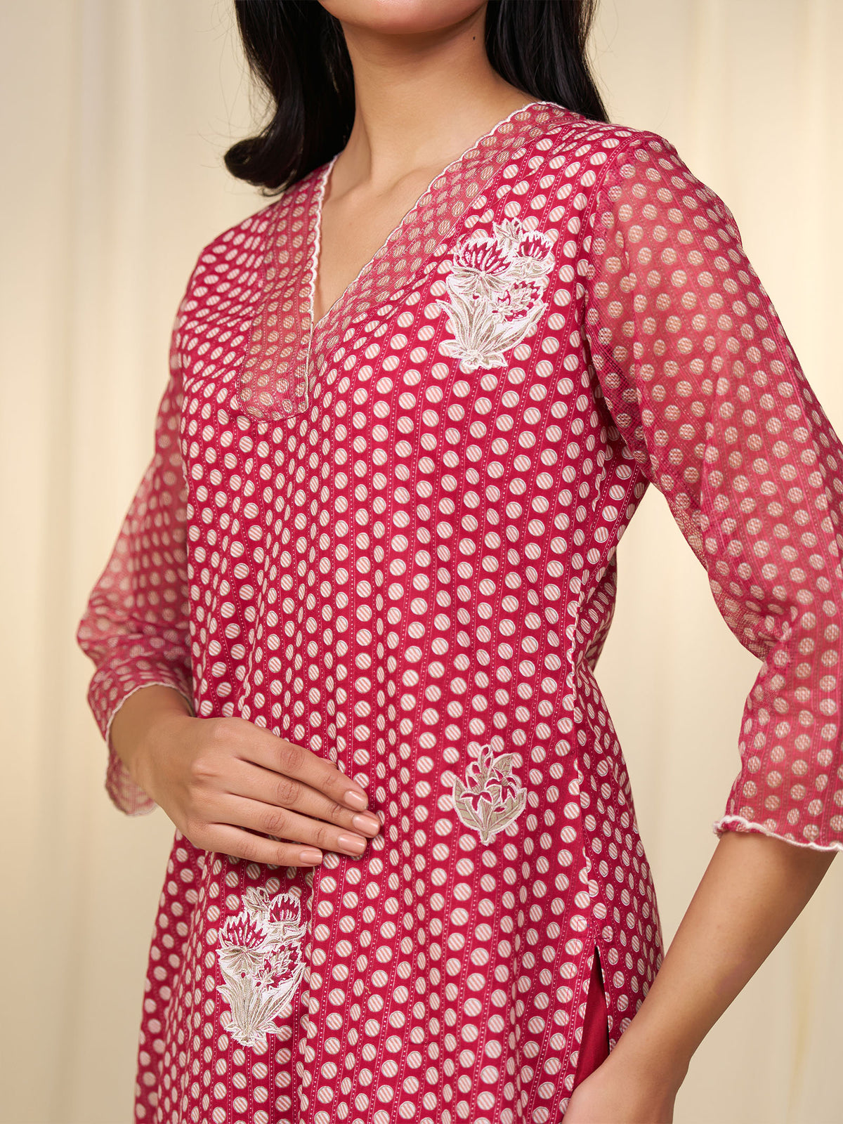 Gol Gulabi Cotton Kurta