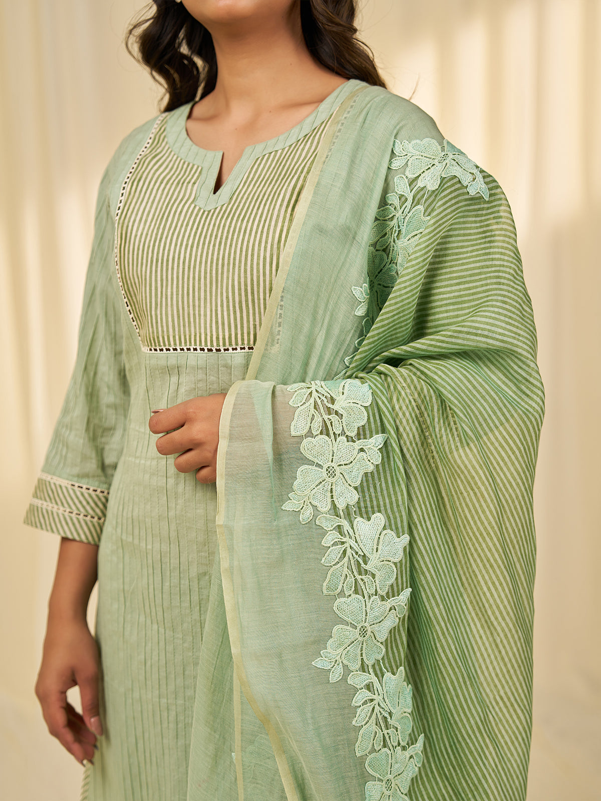 Green Tea Chanderi Dupatta