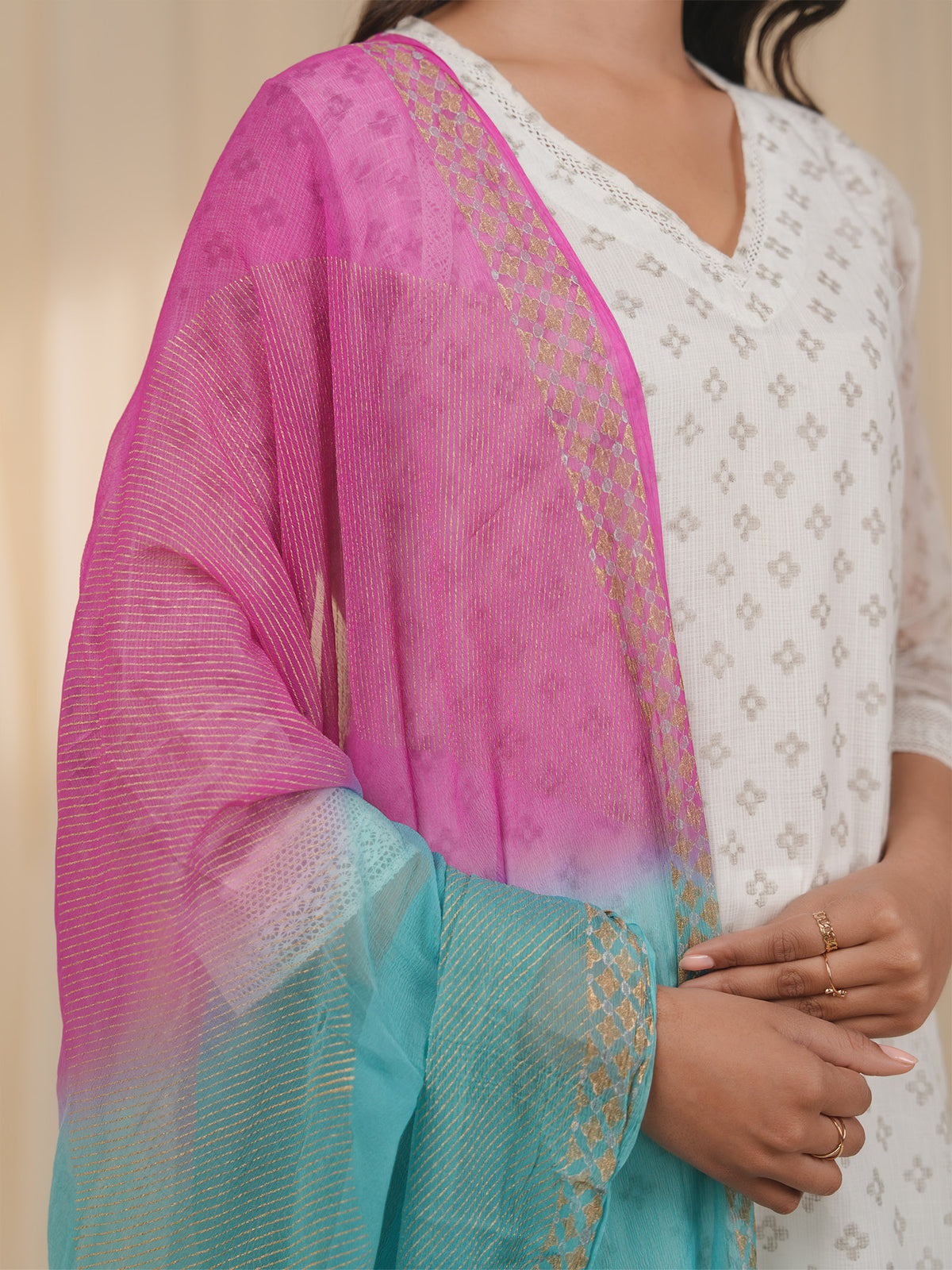 Holi Hai Sky Blue Chiffon Dupatta