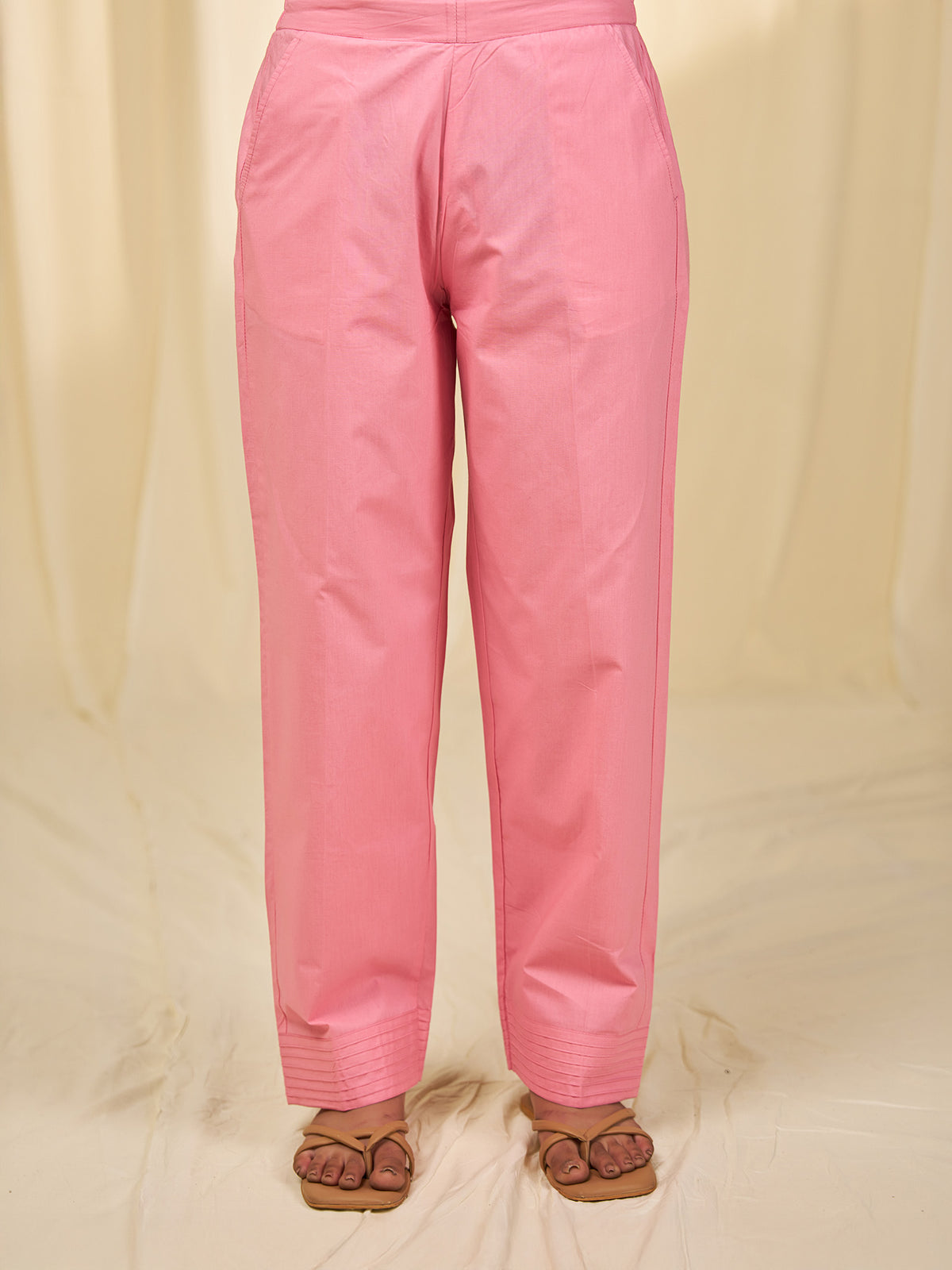 Hydrangea Cotton Straigtht Pants